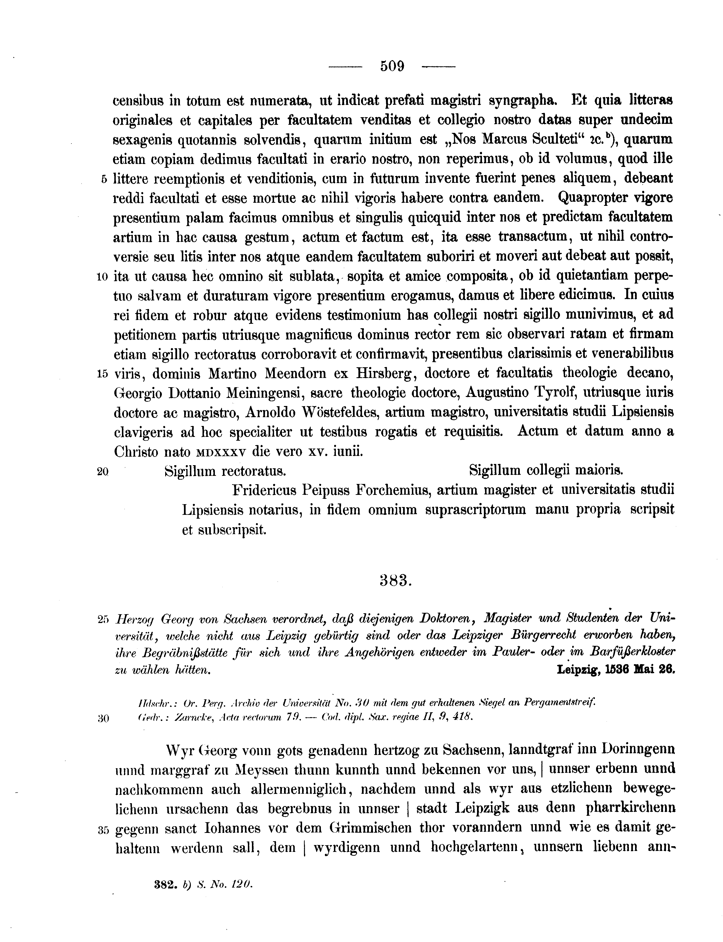 Historische Urkunde Seite 509 aus Band cds2_11