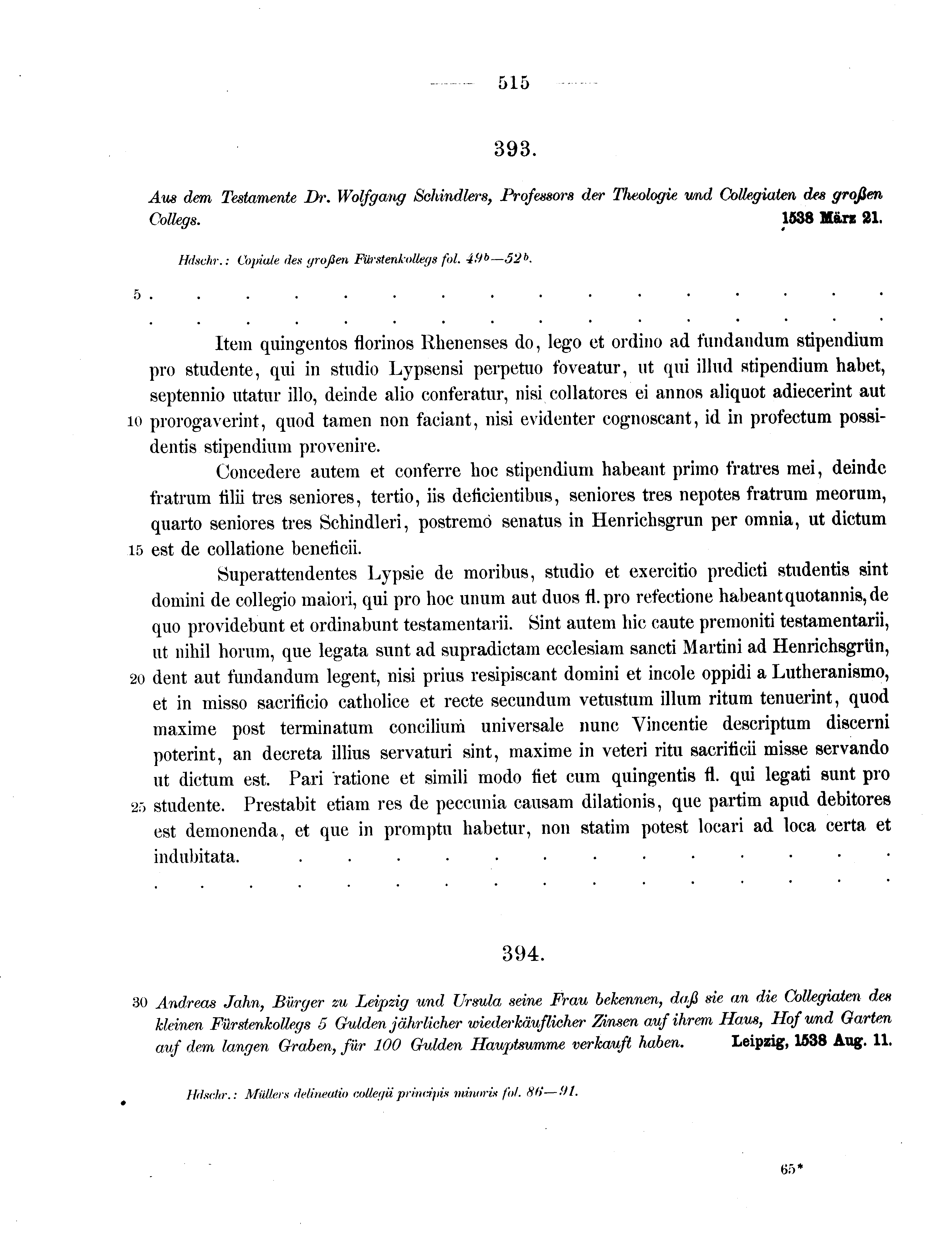 Historische Urkunde Seite 515 aus Band cds2_11