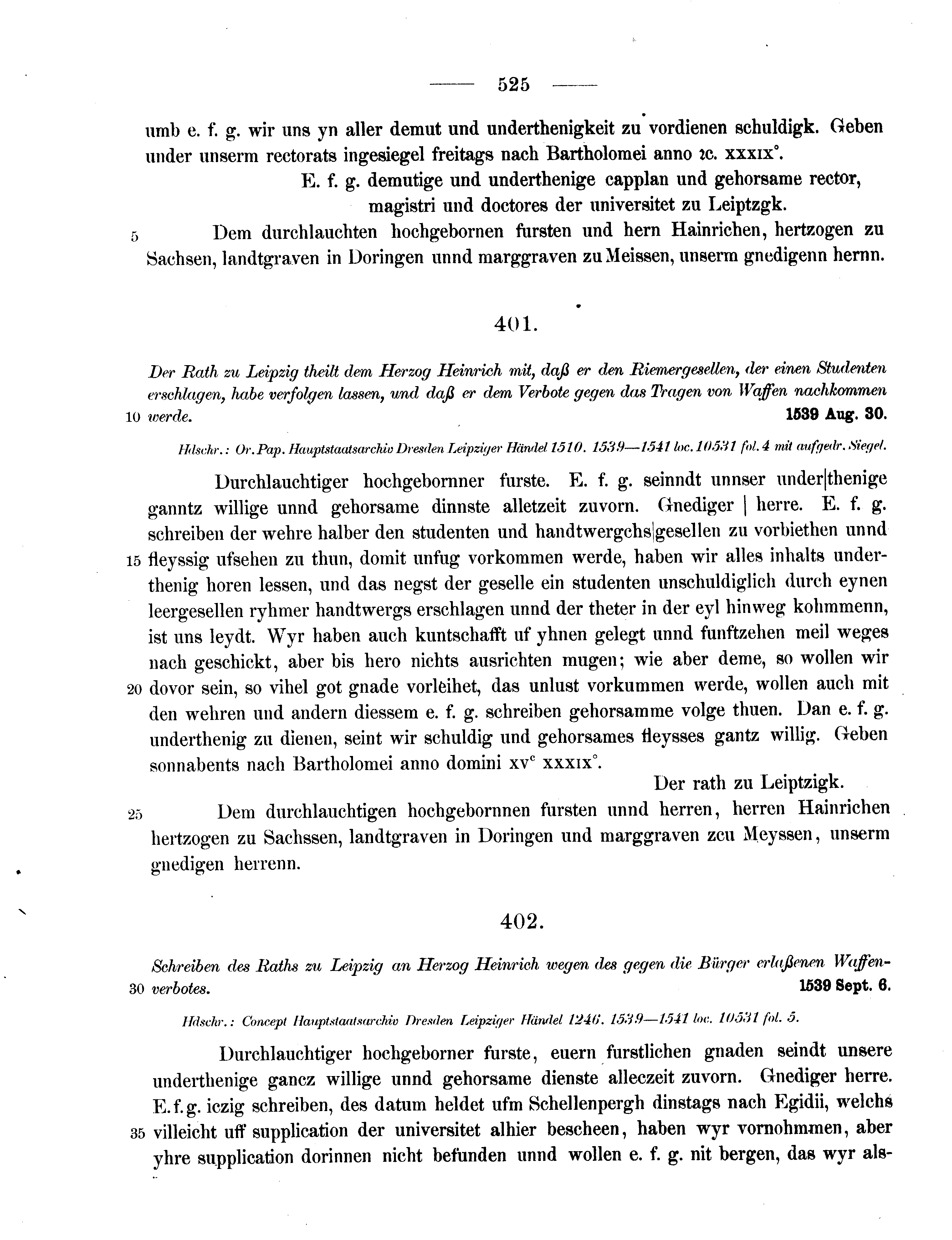 Historische Urkunde Seite 525 aus Band cds2_11