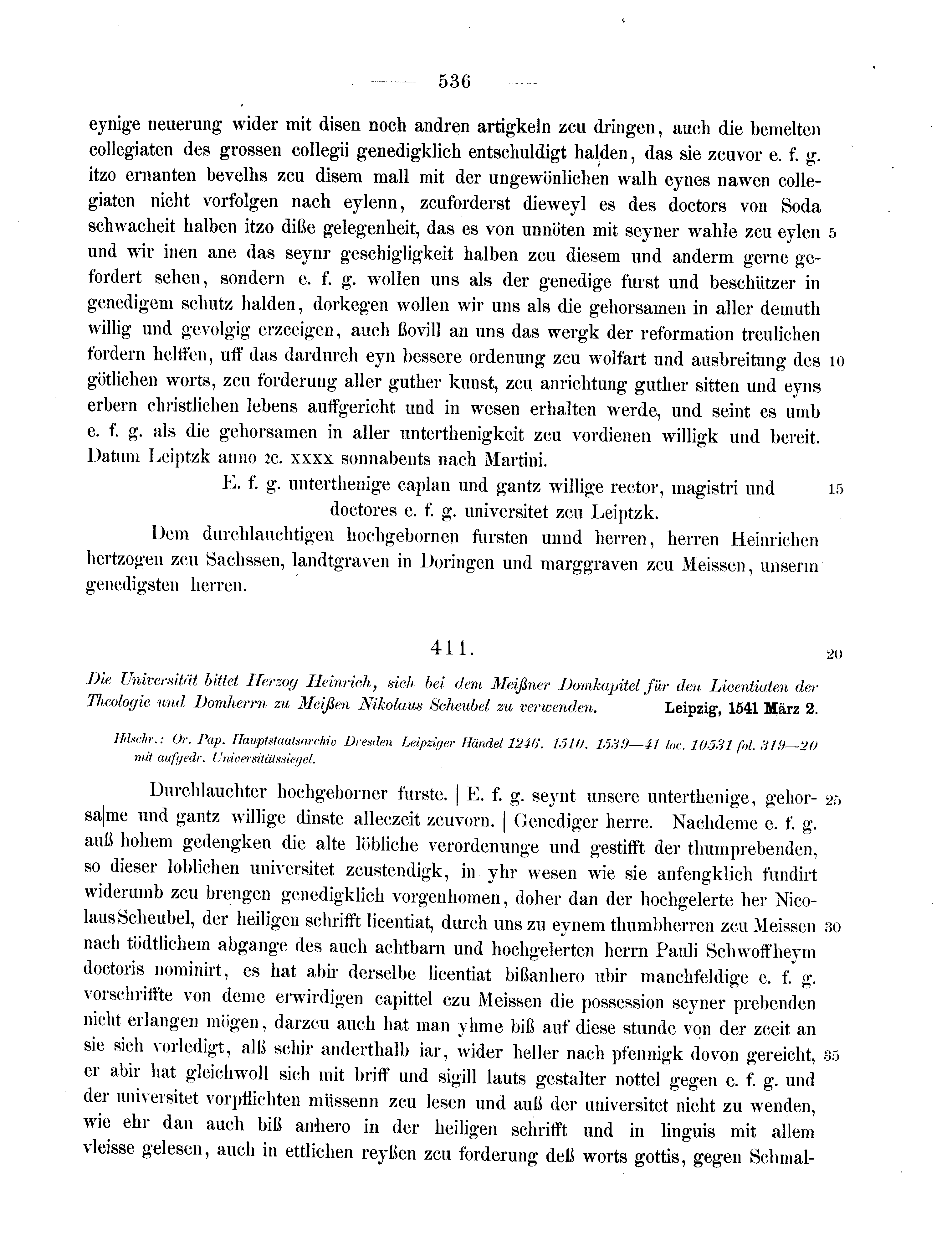 Historische Urkunde Seite 536 aus Band cds2_11