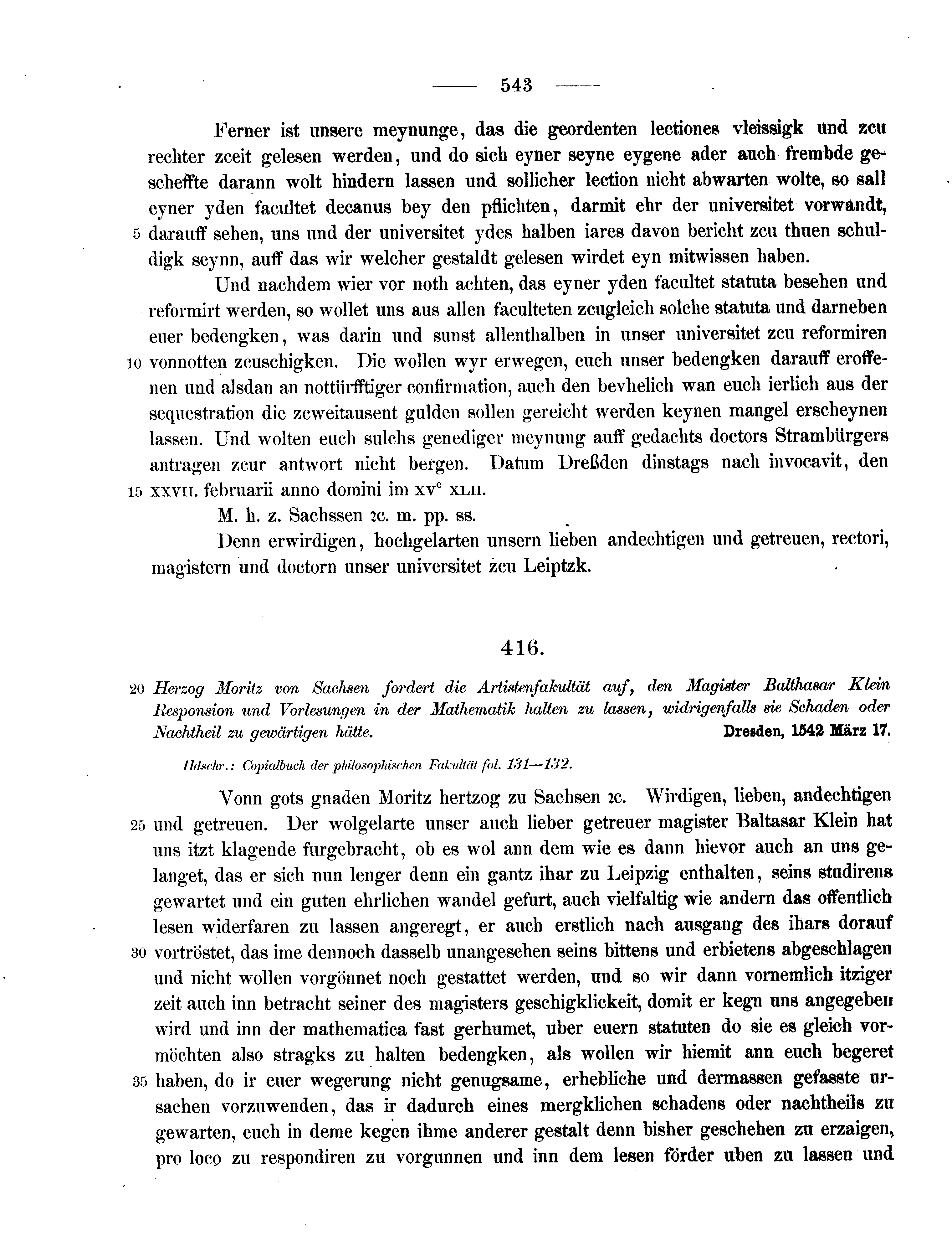 Historische Urkunde Seite 543 aus Band cds2_11