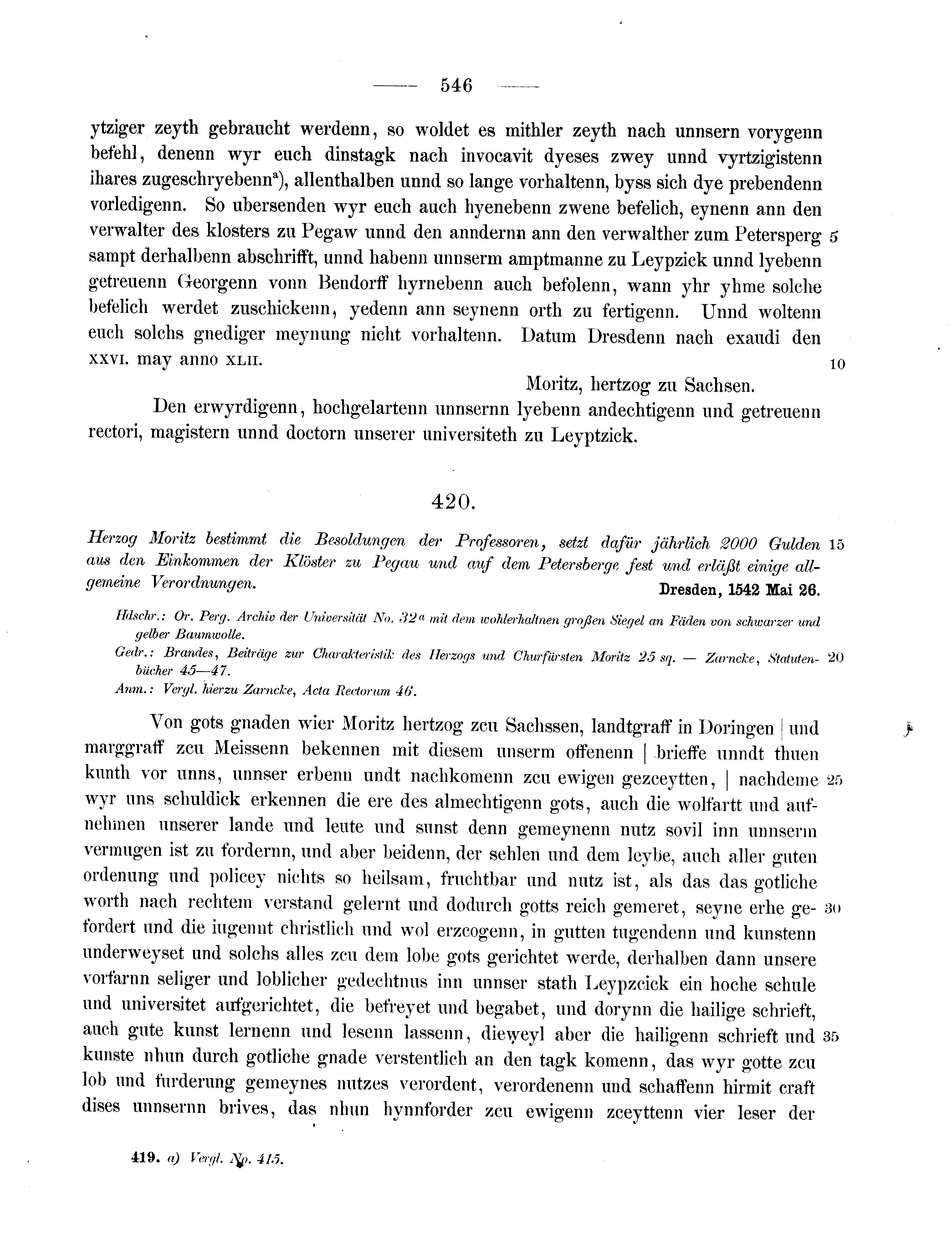 Historische Urkunde Seite 546 aus Band cds2_11
