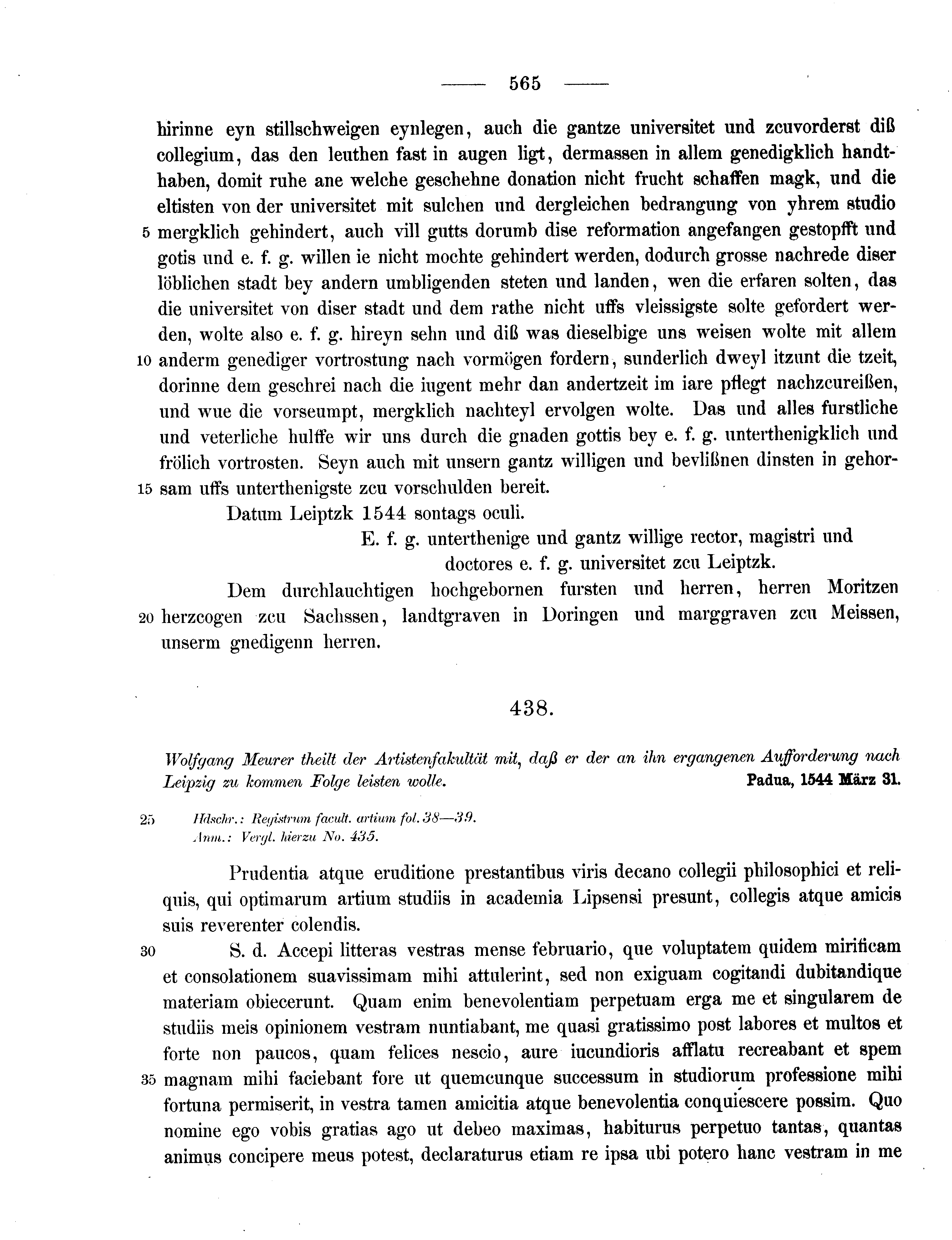 Historische Urkunde Seite 565 aus Band cds2_11