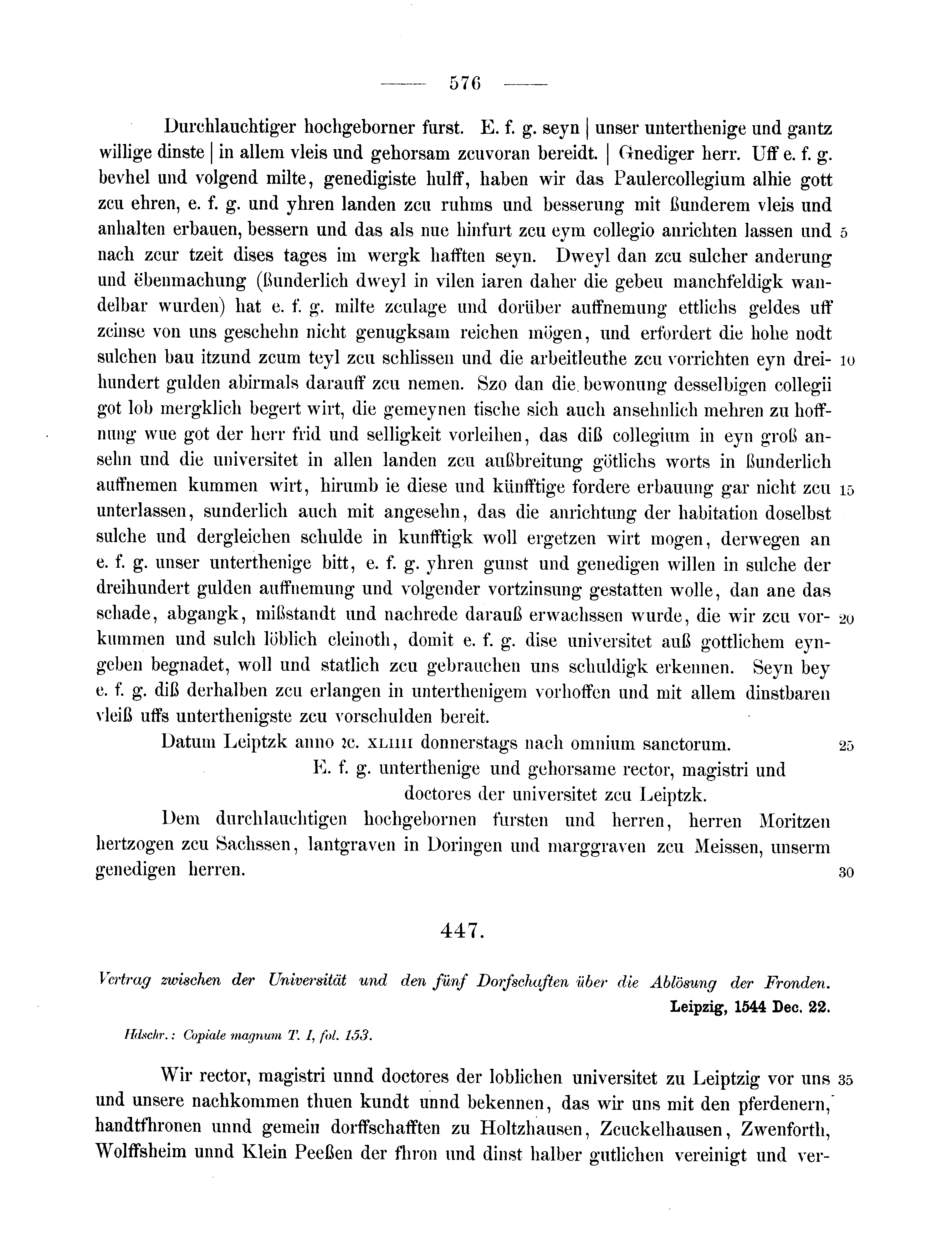 Historische Urkunde Seite 576 aus Band cds2_11