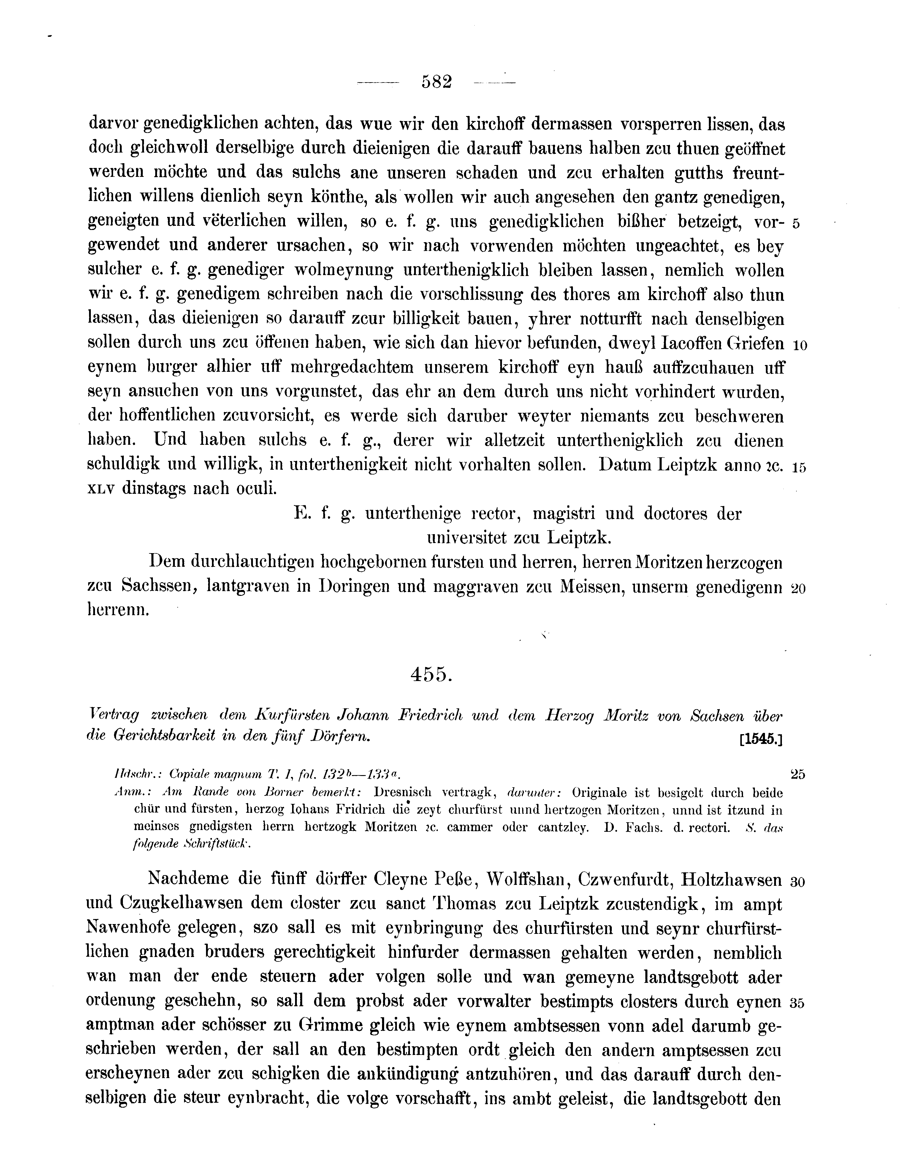 Historische Urkunde Seite 582 aus Band cds2_11