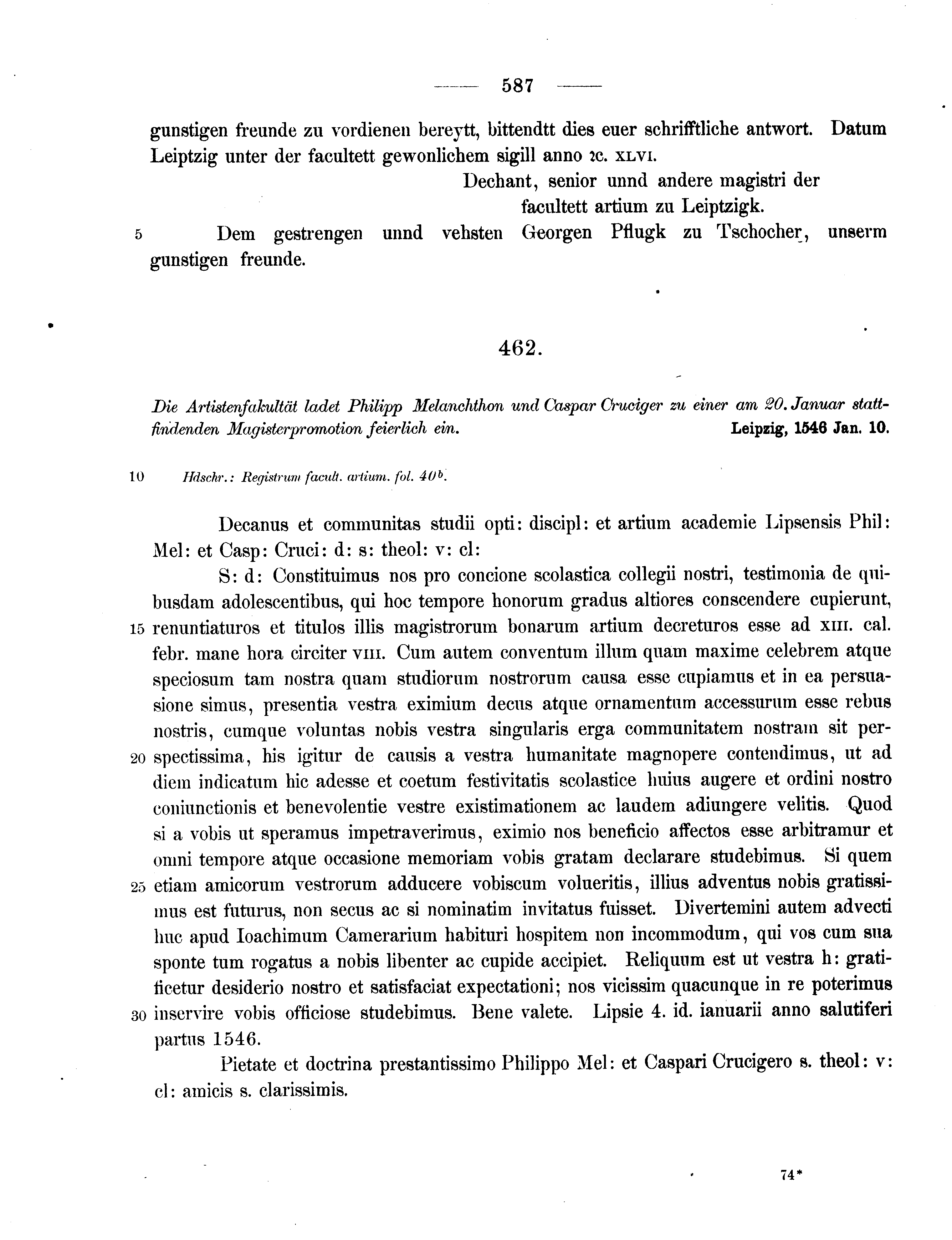 Historische Urkunde Seite 587 aus Band cds2_11