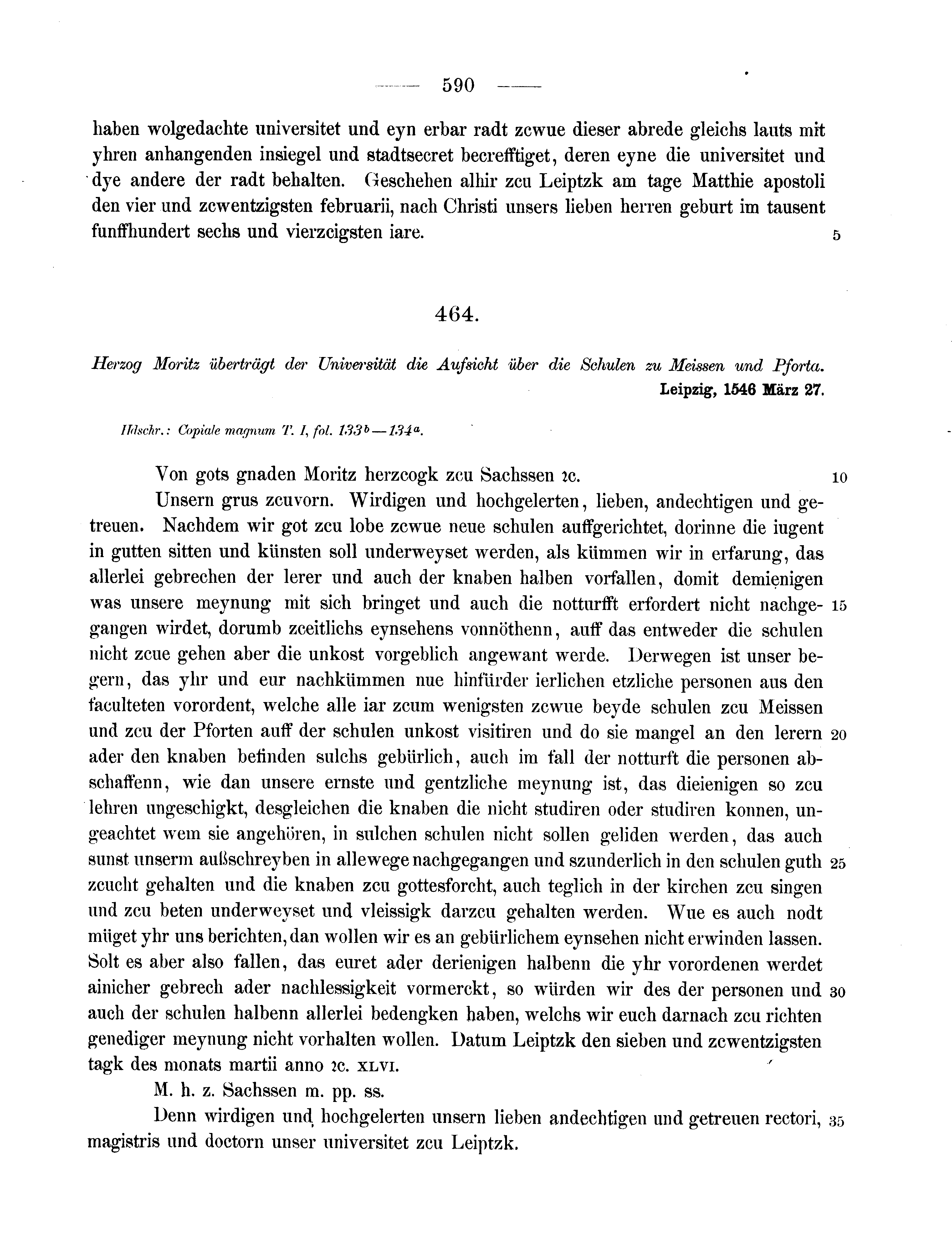 Historische Urkunde Seite 590 aus Band cds2_11