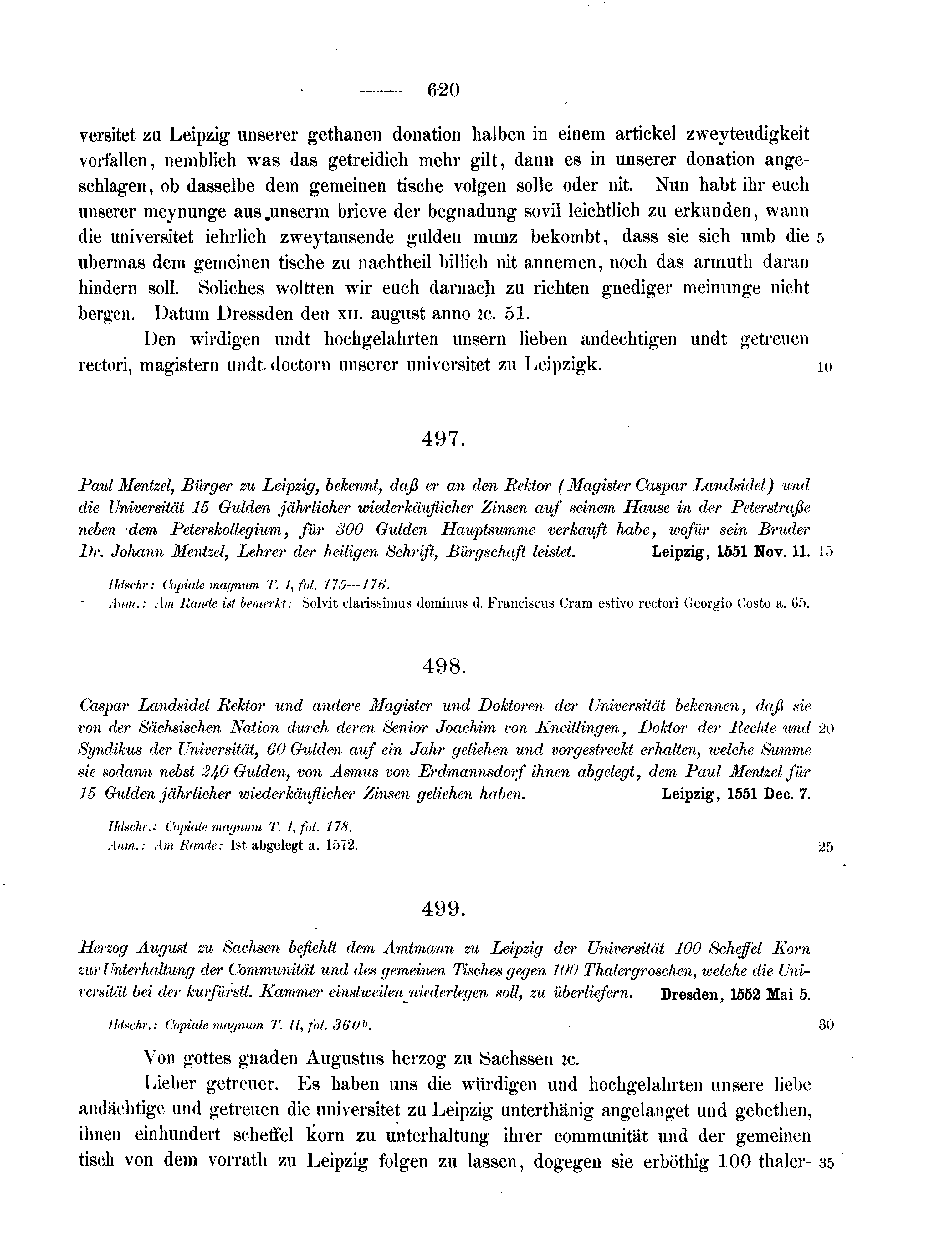 Historische Urkunde Seite 620 aus Band cds2_11