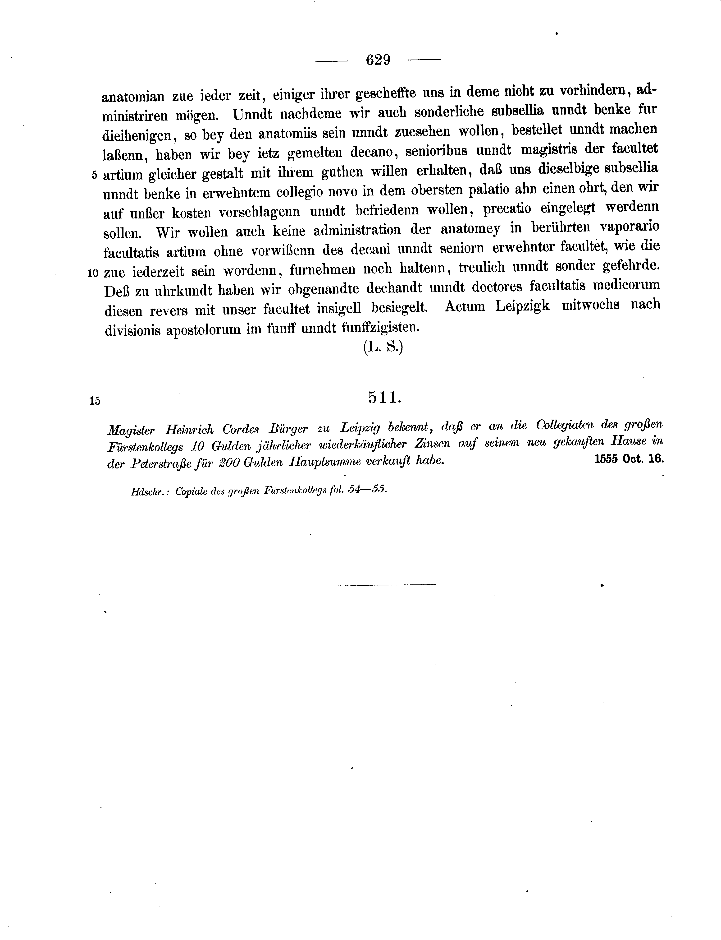 Historische Urkunde Seite 629 aus Band cds2_11