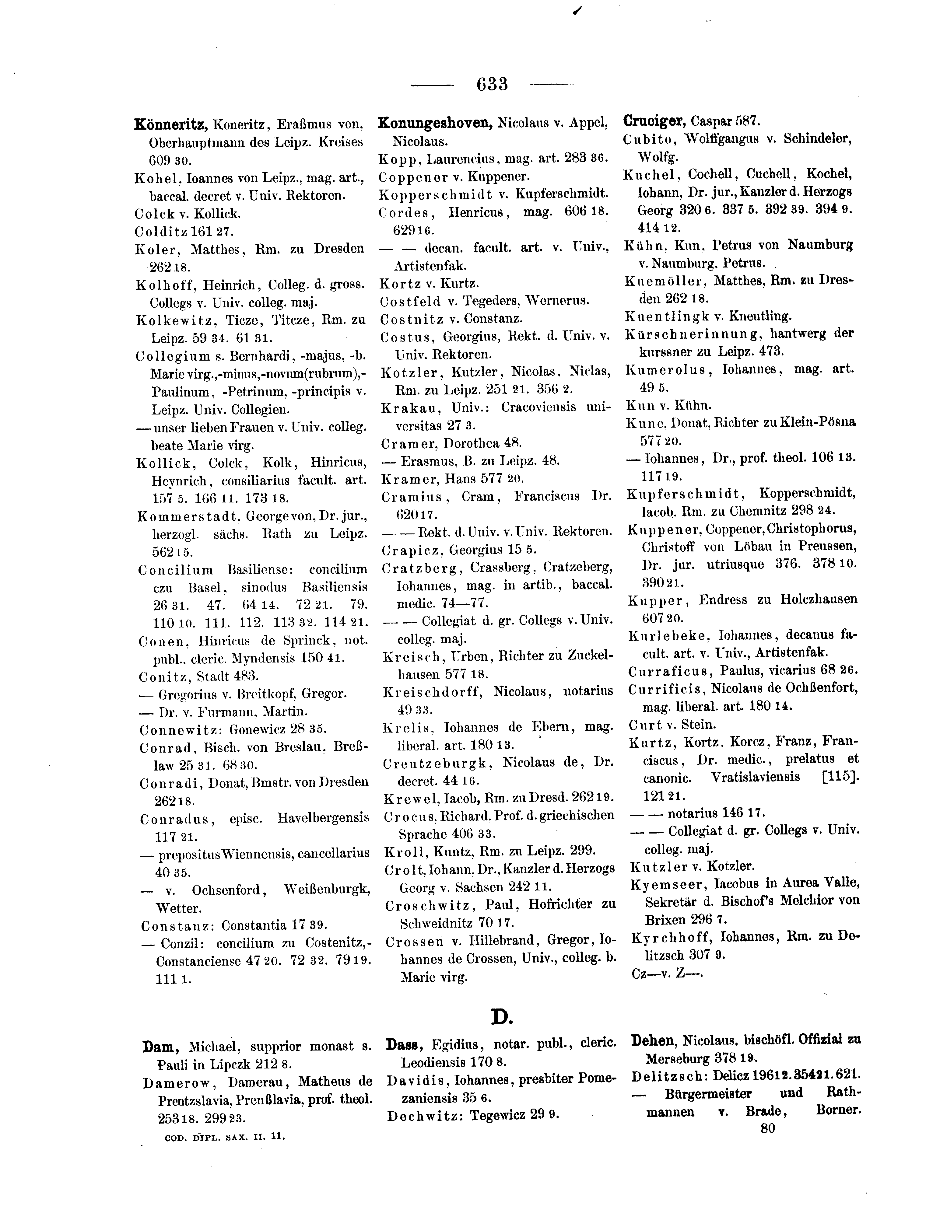Historische Urkunde Seite 633 aus Band cds2_11