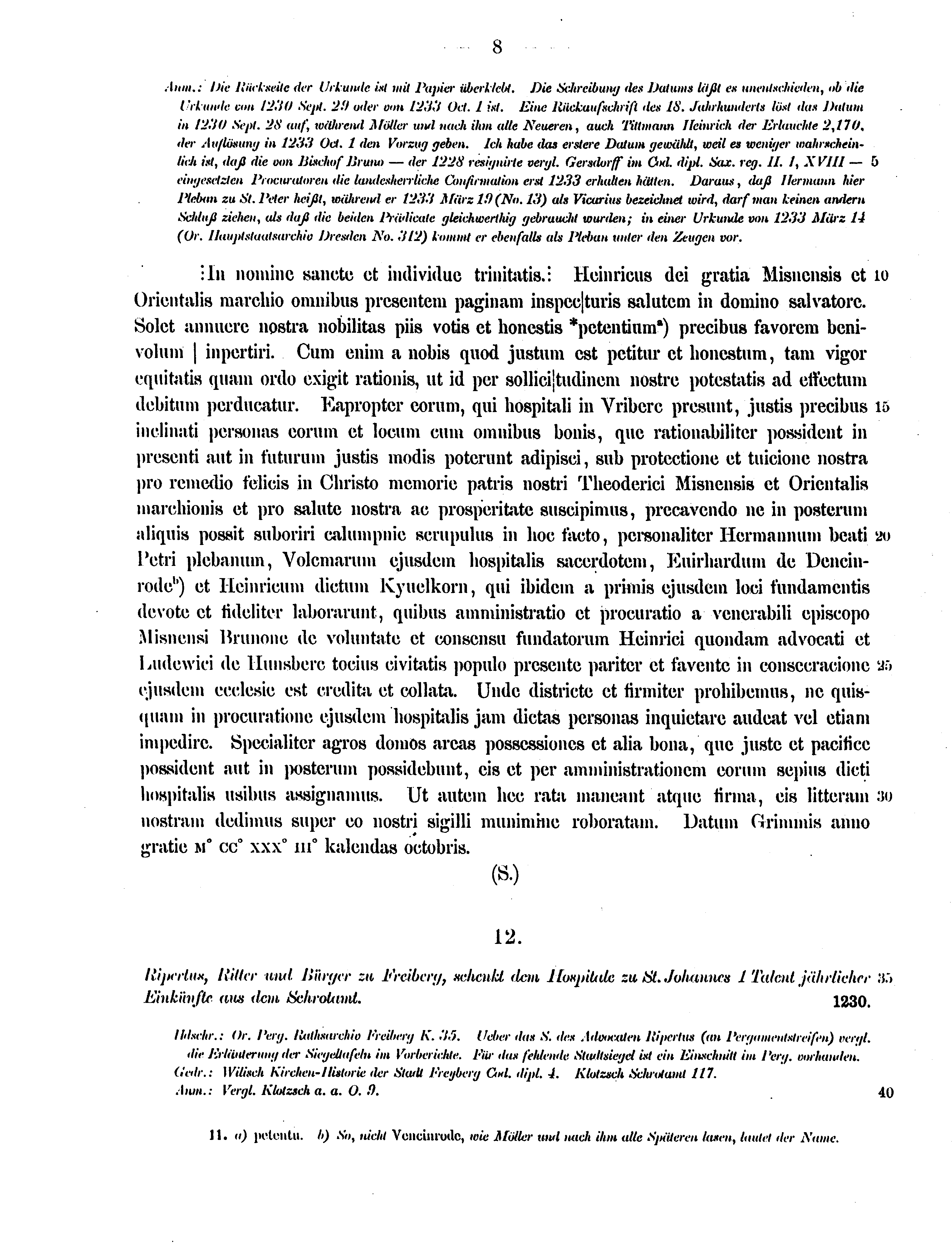 Historische Urkunde Seite 8 aus Band cds2_12