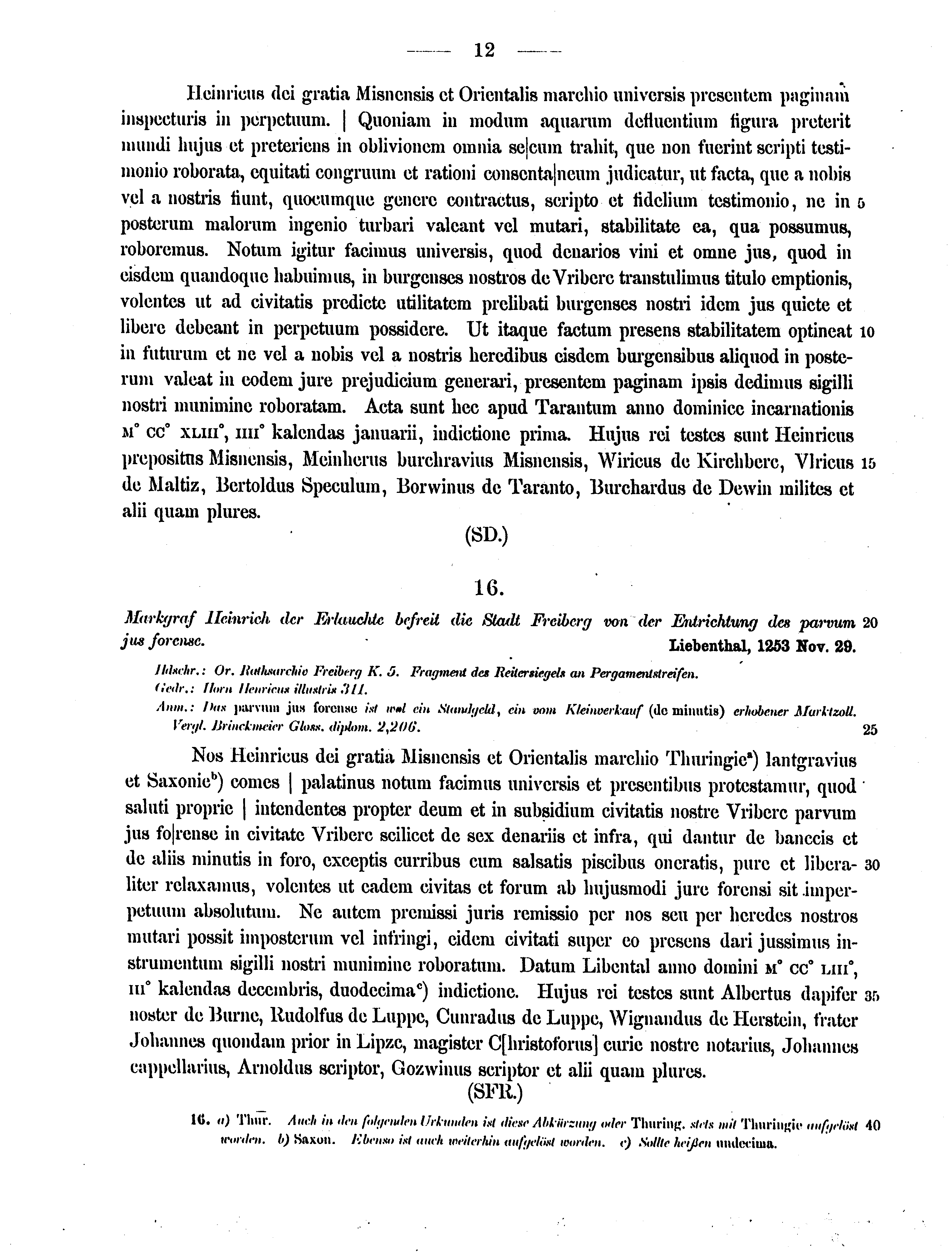 Historische Urkunde Seite 12 aus Band cds2_12