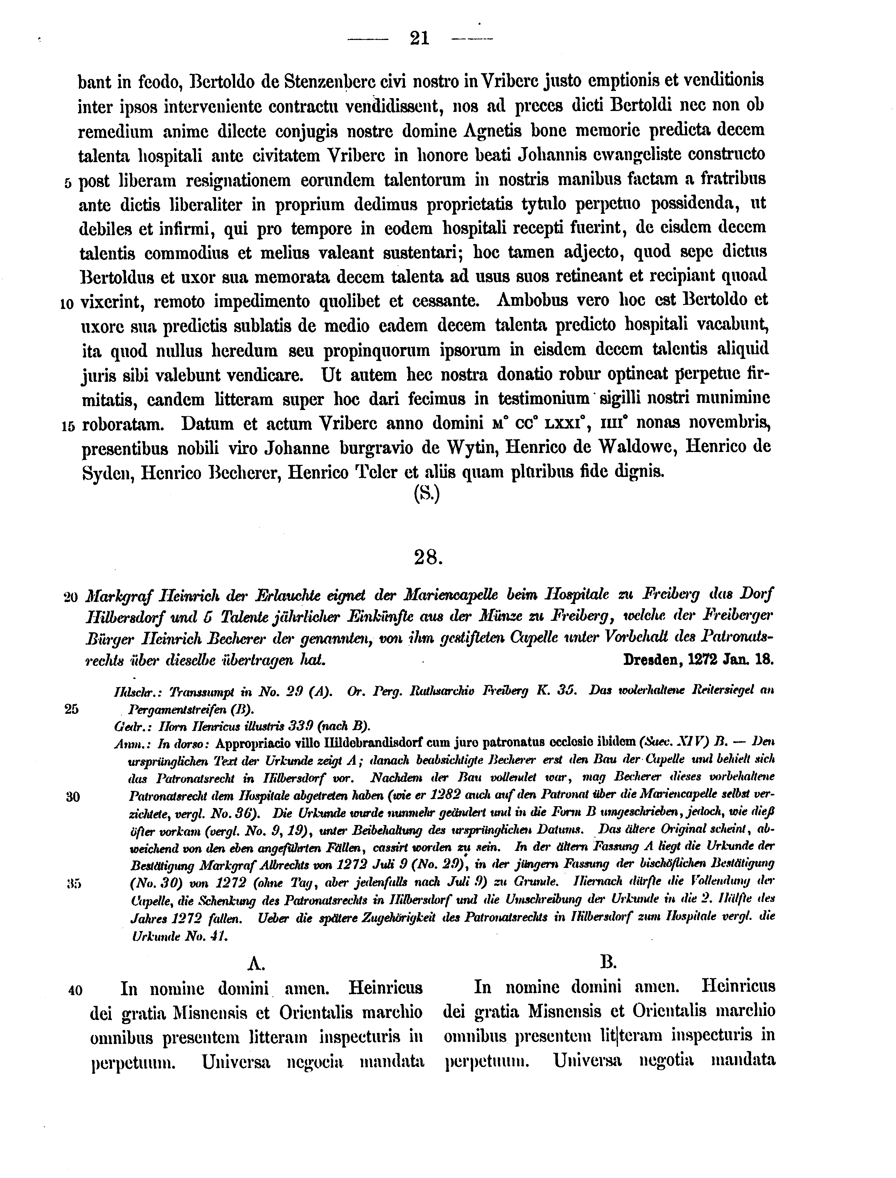 Historische Urkunde Seite 21 aus Band cds2_12