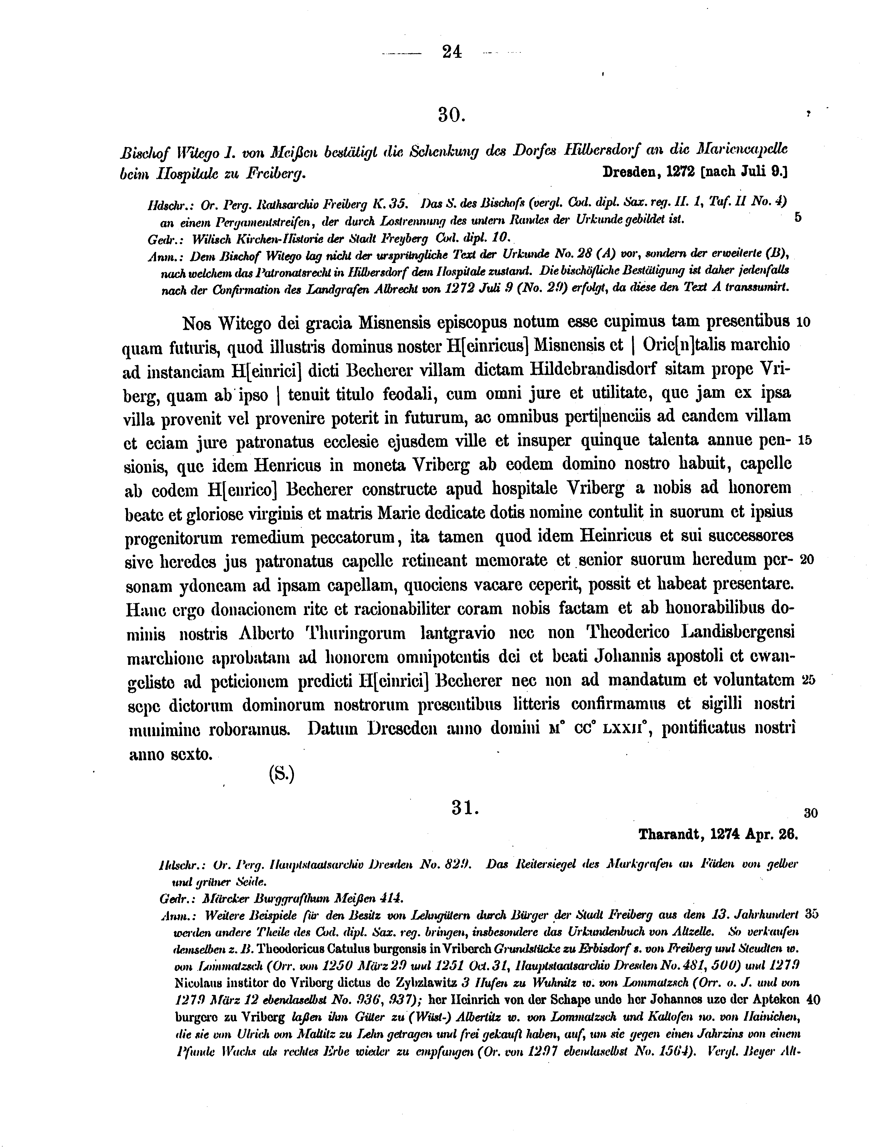 Historische Urkunde Seite 24 aus Band cds2_12