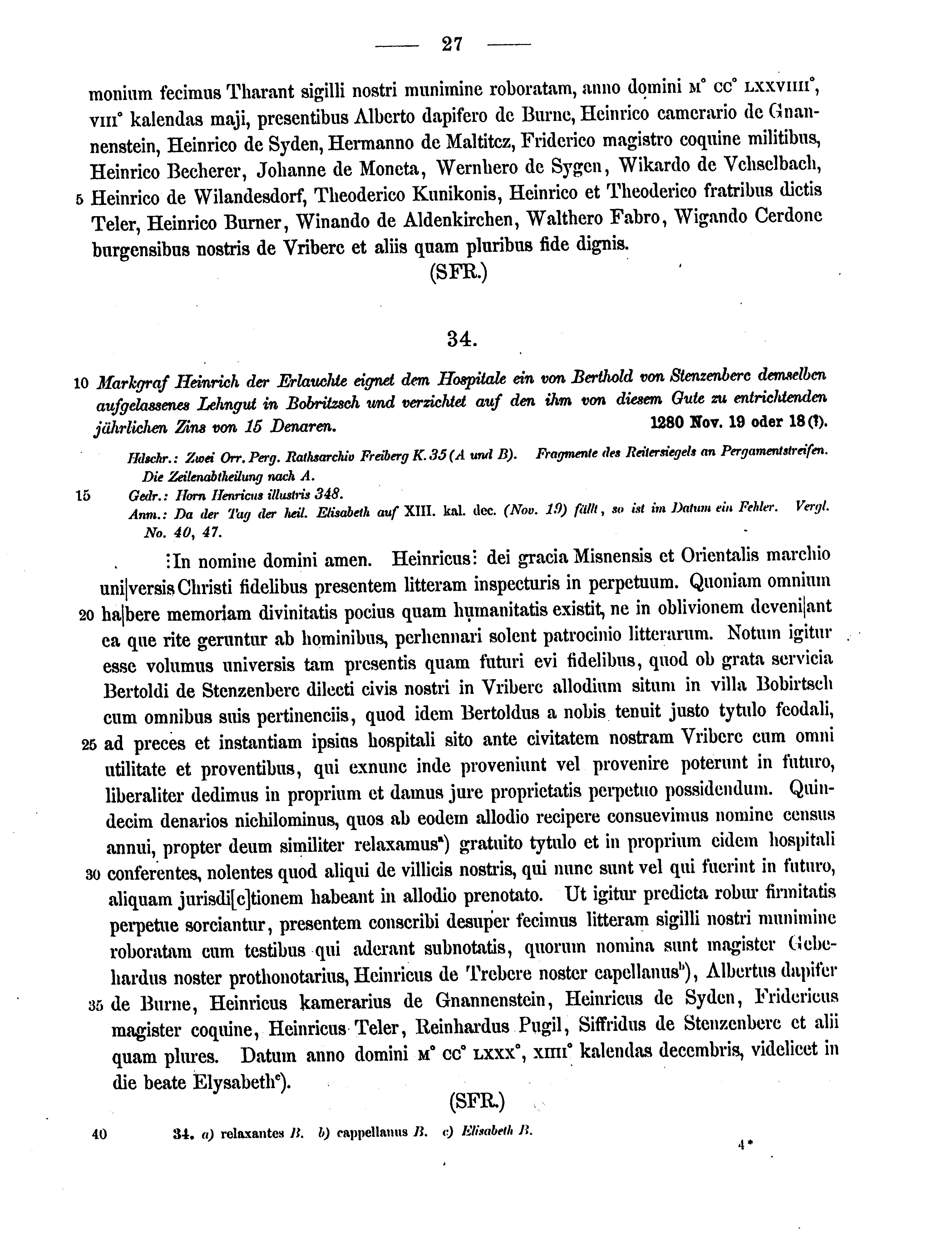 Historische Urkunde Seite 27 aus Band cds2_12