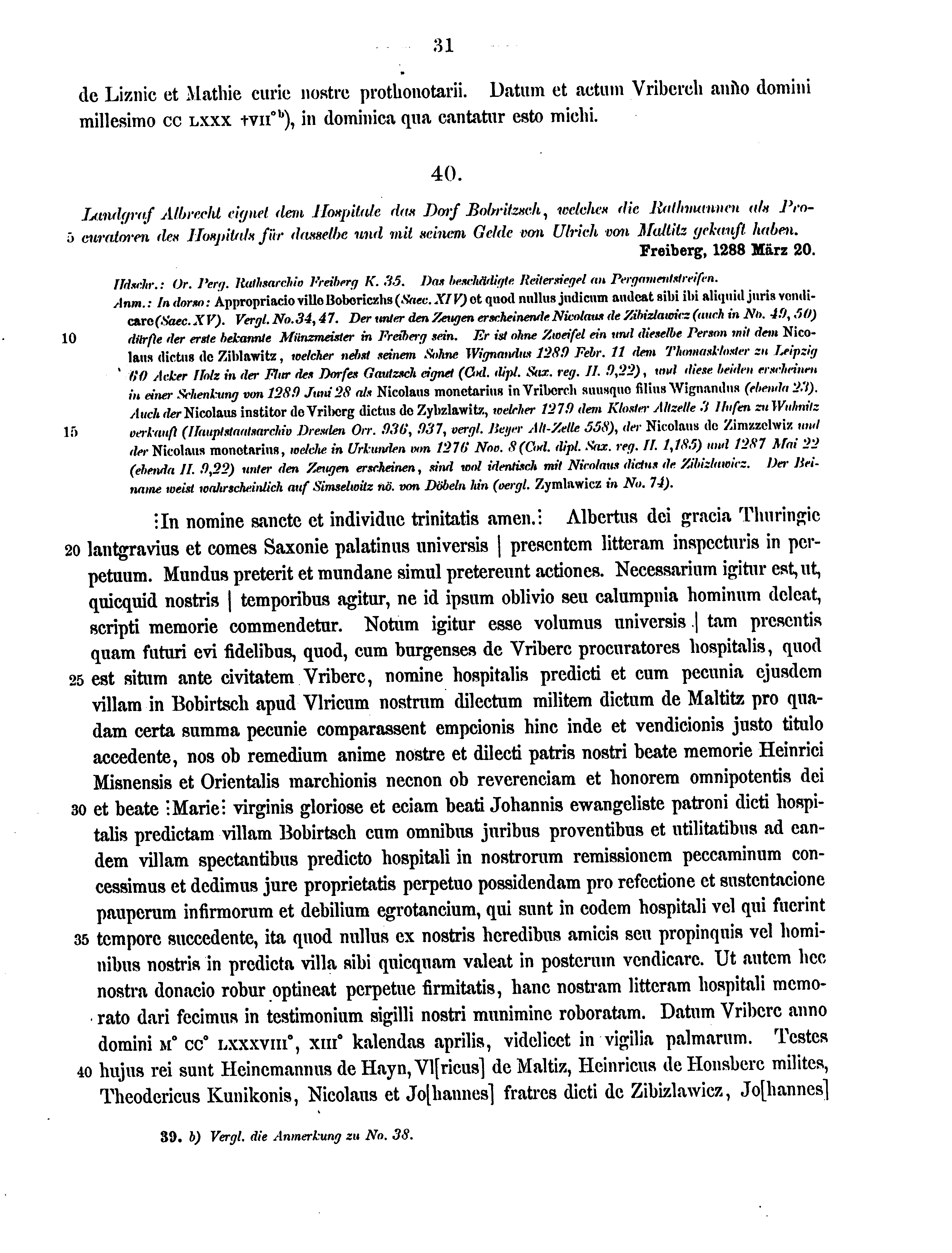 Historische Urkunde Seite 31 aus Band cds2_12