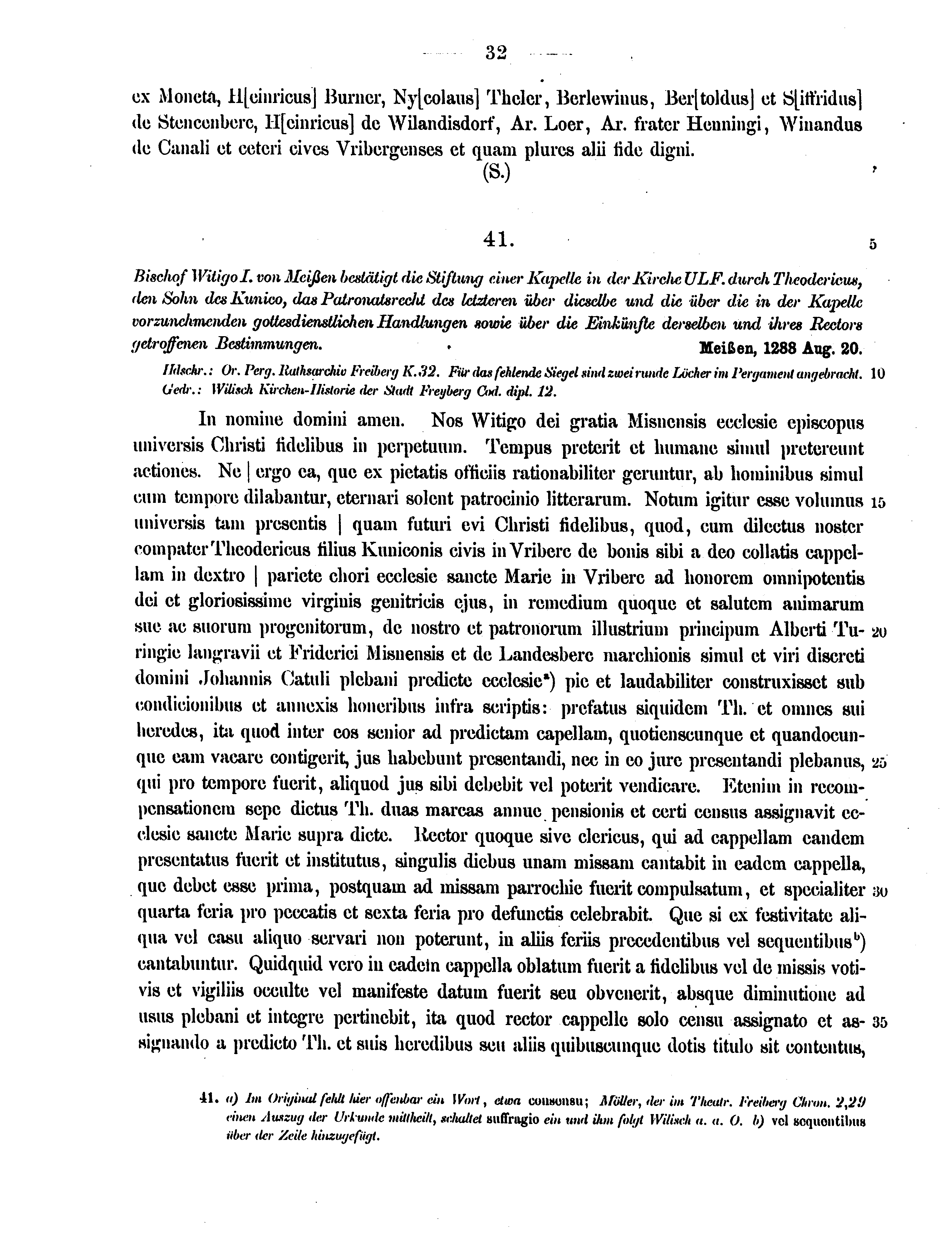 Historische Urkunde Seite 32 aus Band cds2_12