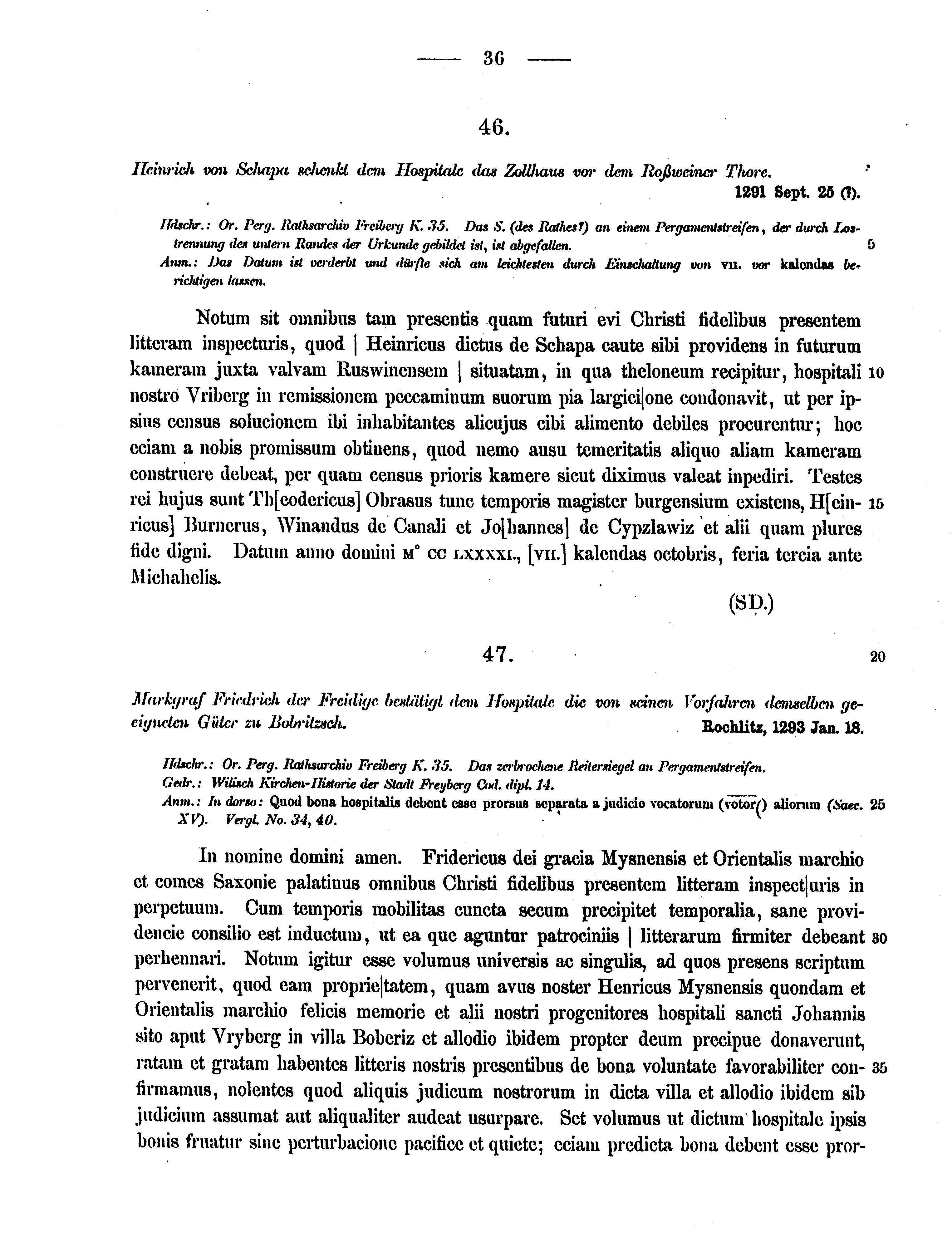 Historische Urkunde Seite 36 aus Band cds2_12