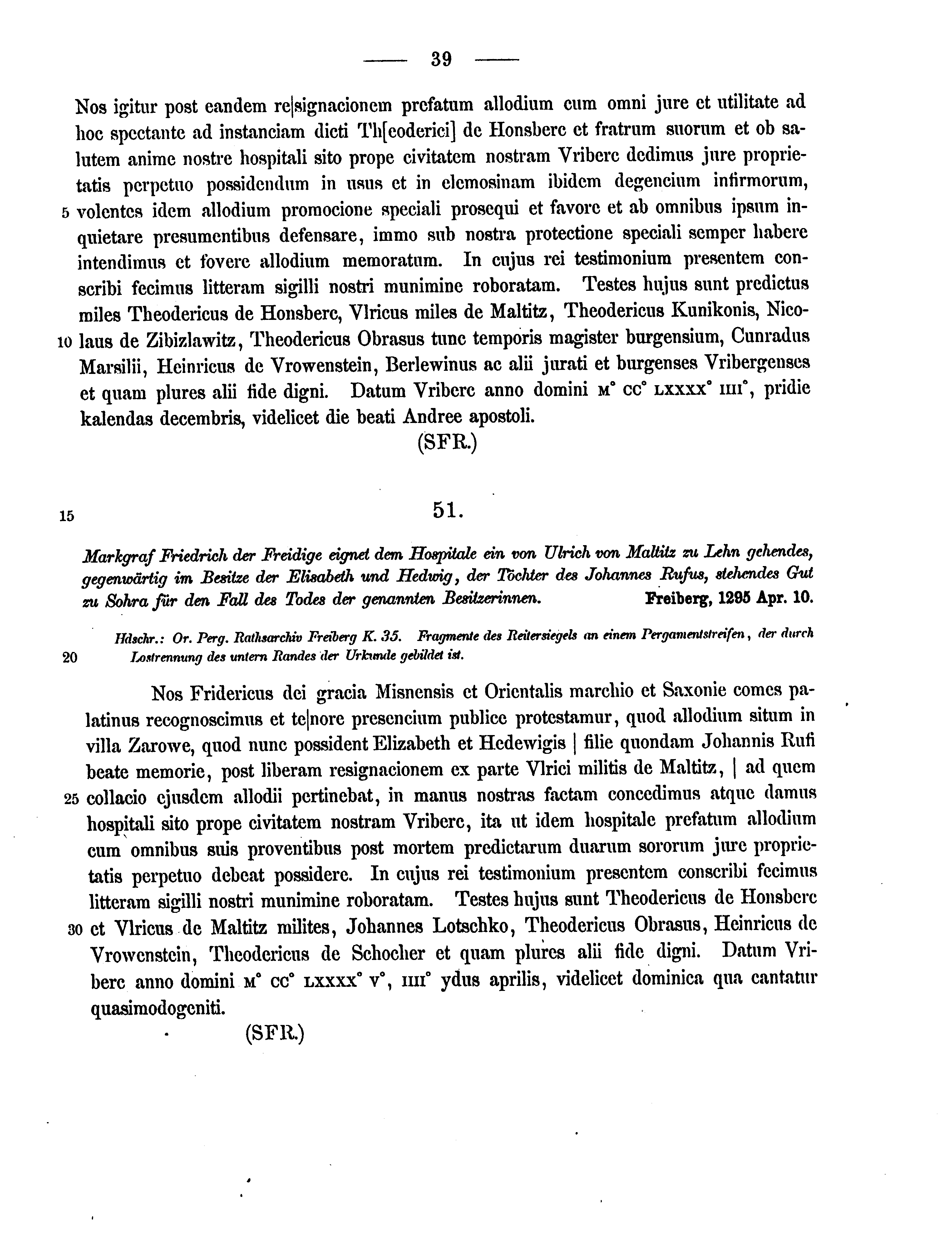 Historische Urkunde Seite 39 aus Band cds2_12