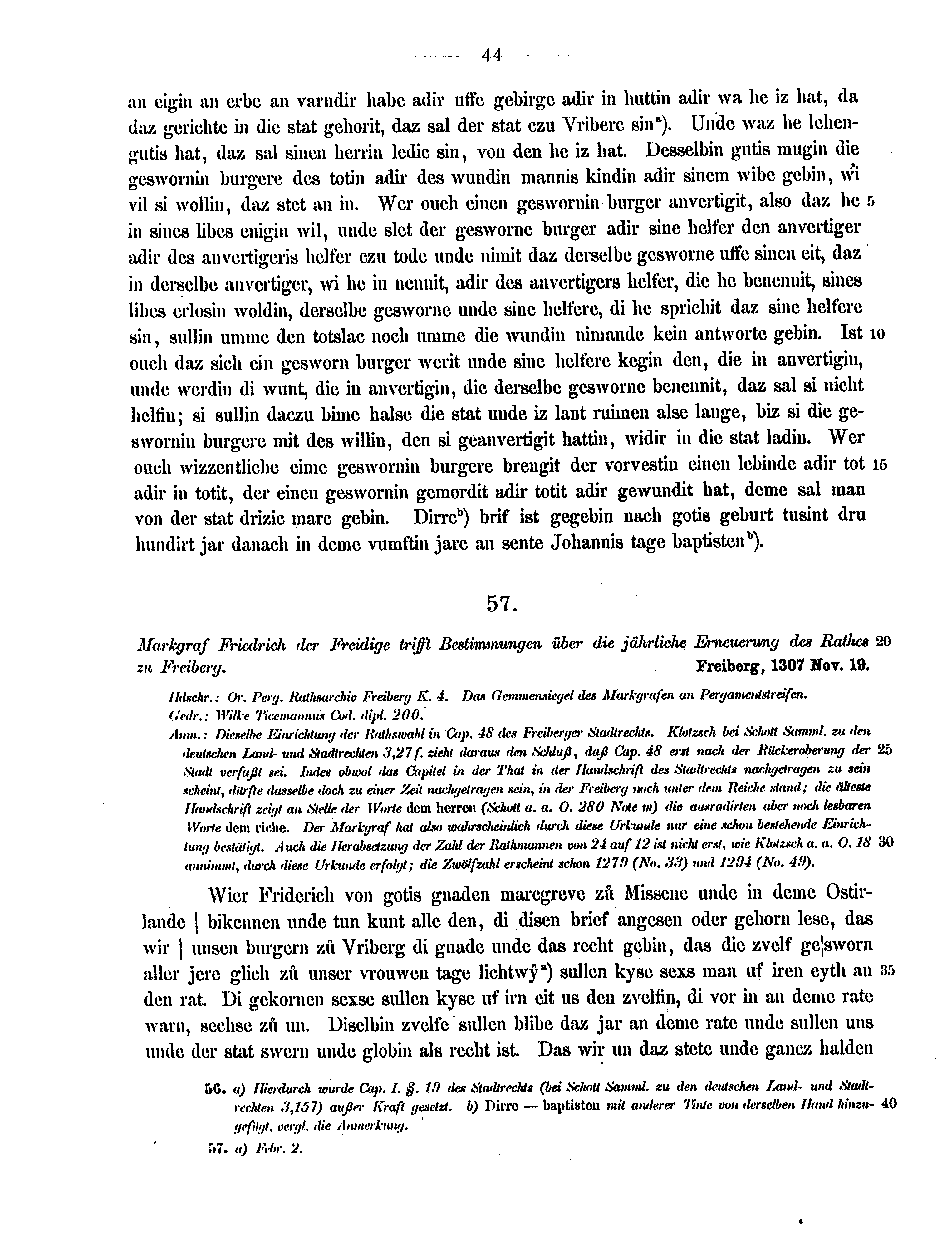 Historische Urkunde Seite 44 aus Band cds2_12