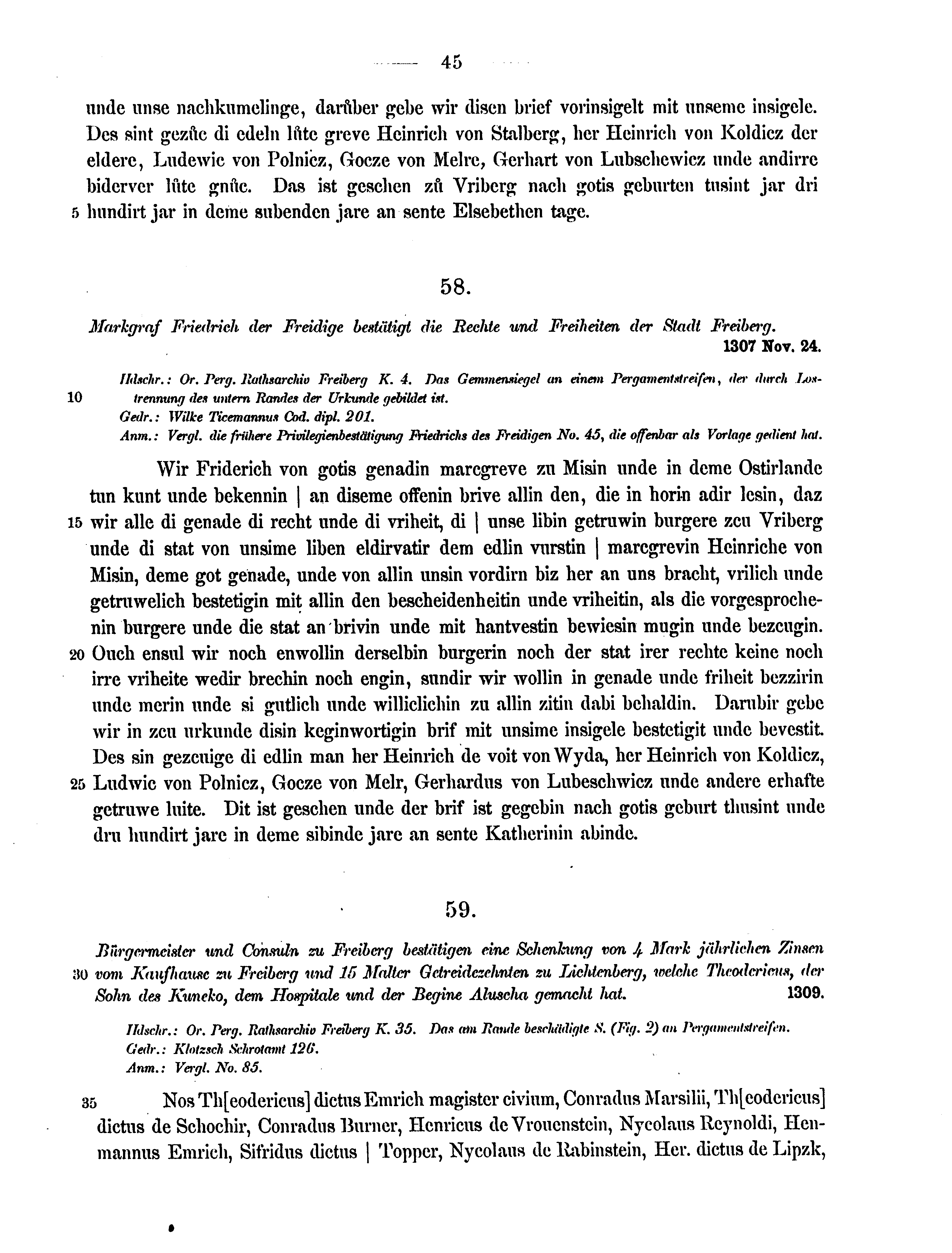 Historische Urkunde Seite 45 aus Band cds2_12
