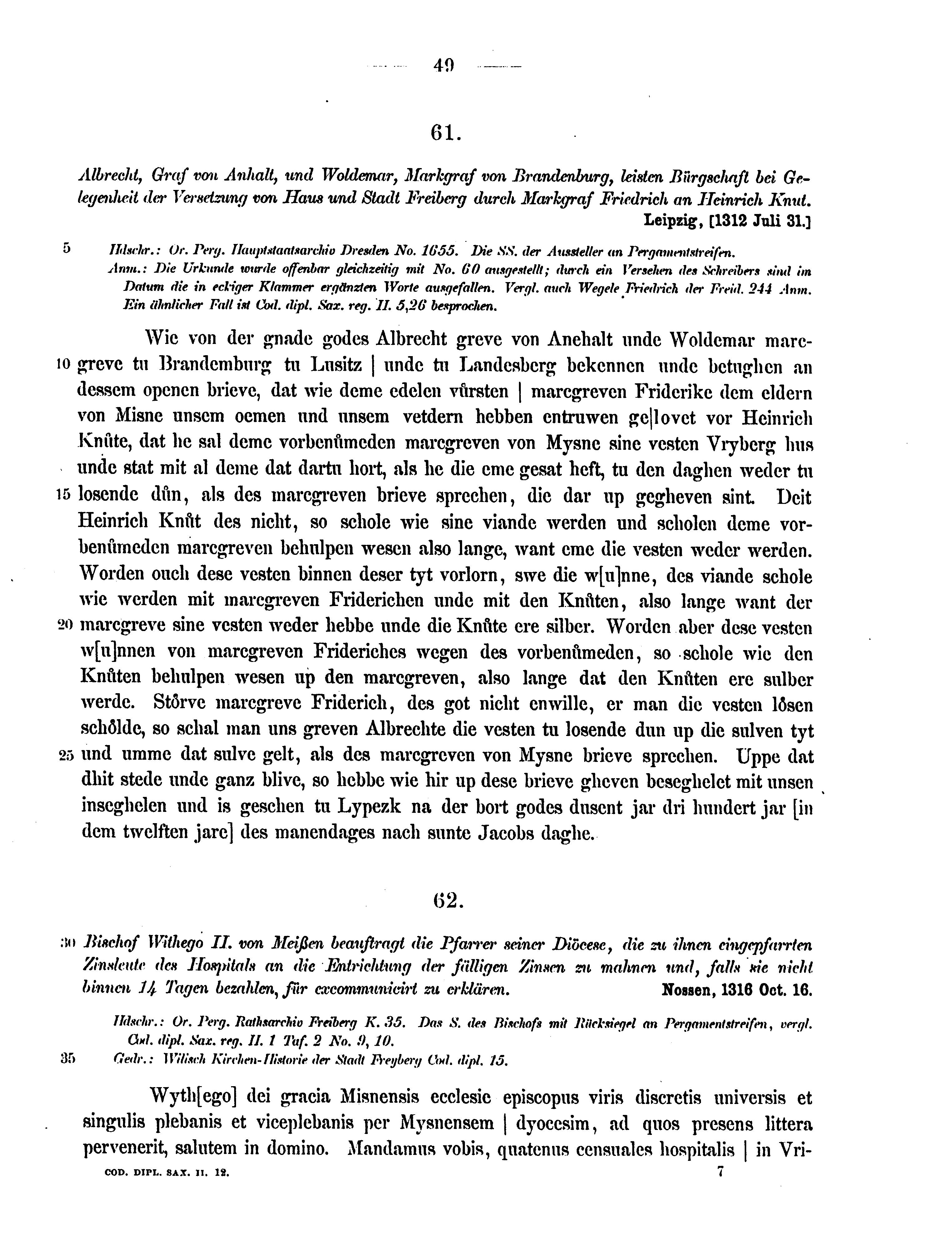 Historische Urkunde Seite 49 aus Band cds2_12
