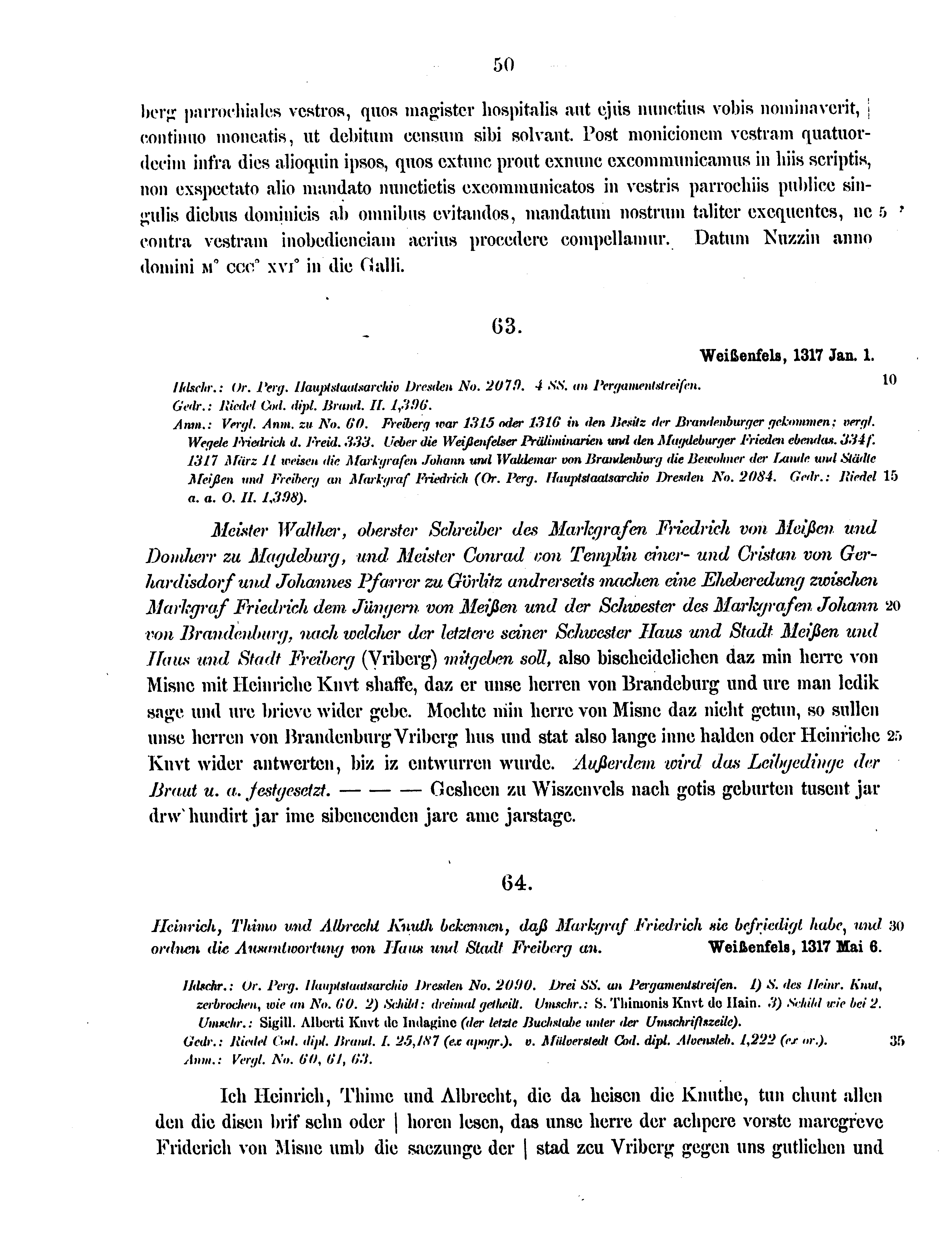 Historische Urkunde Seite 50 aus Band cds2_12