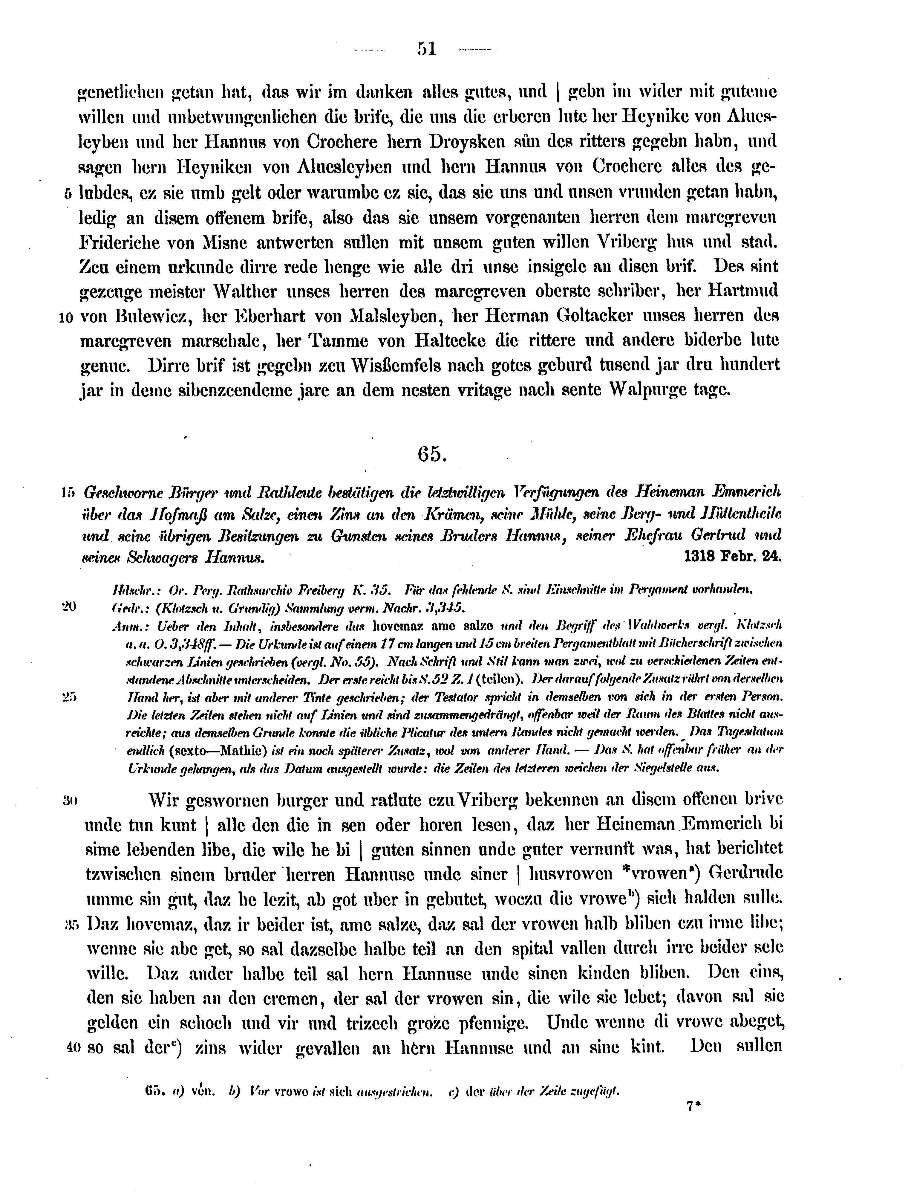 Historische Urkunde Seite 51 aus Band cds2_12