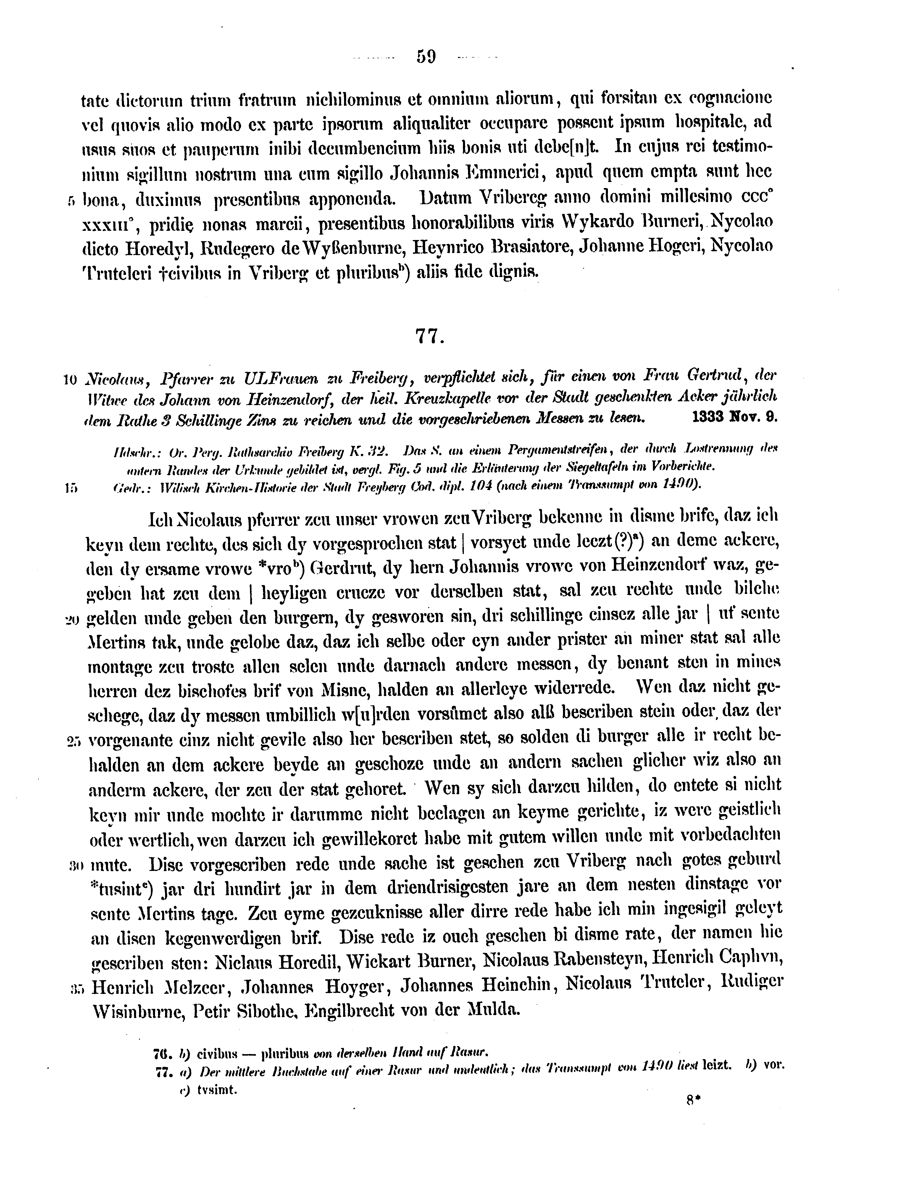 Historische Urkunde Seite 59 aus Band cds2_12