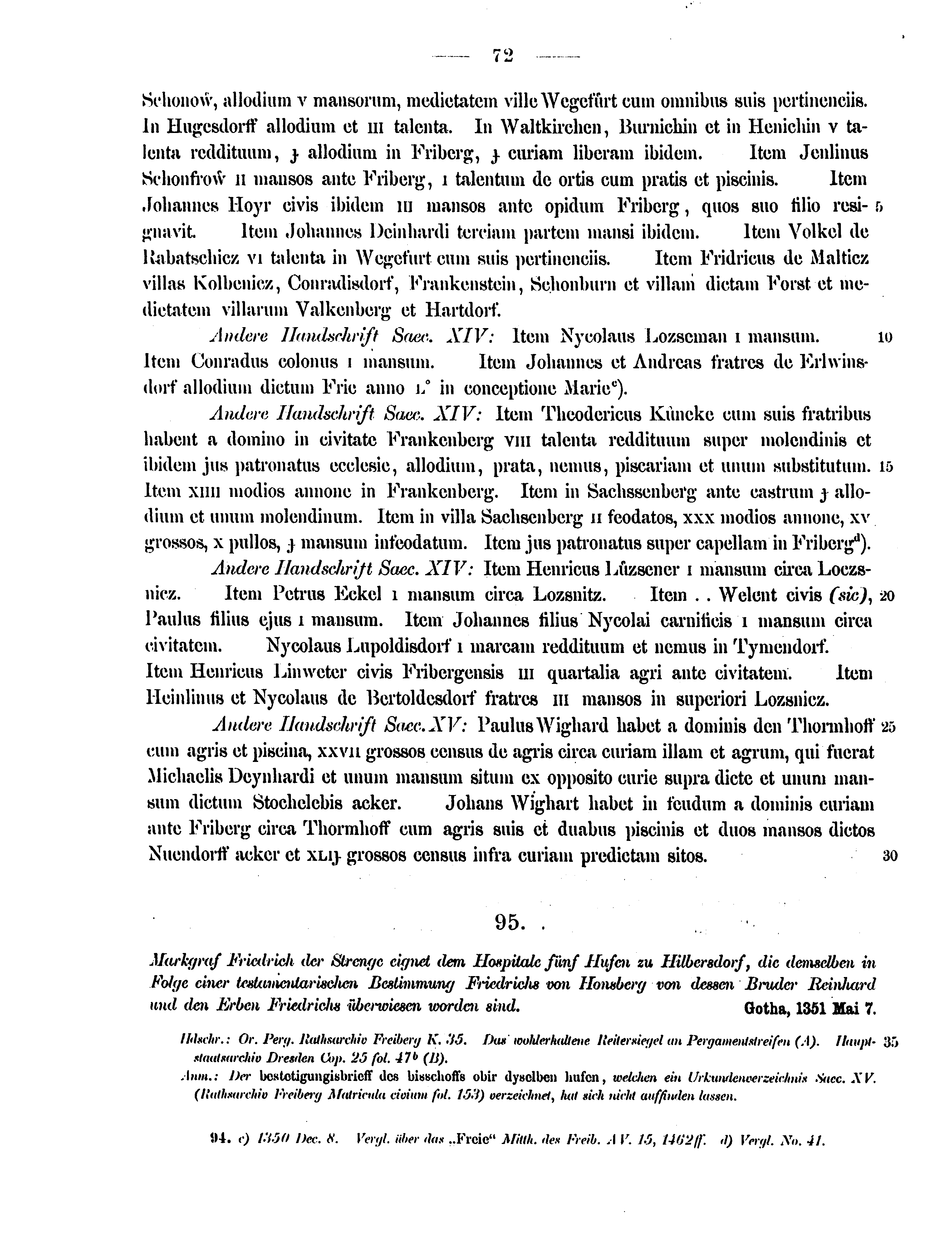 Historische Urkunde Seite 72 aus Band cds2_12