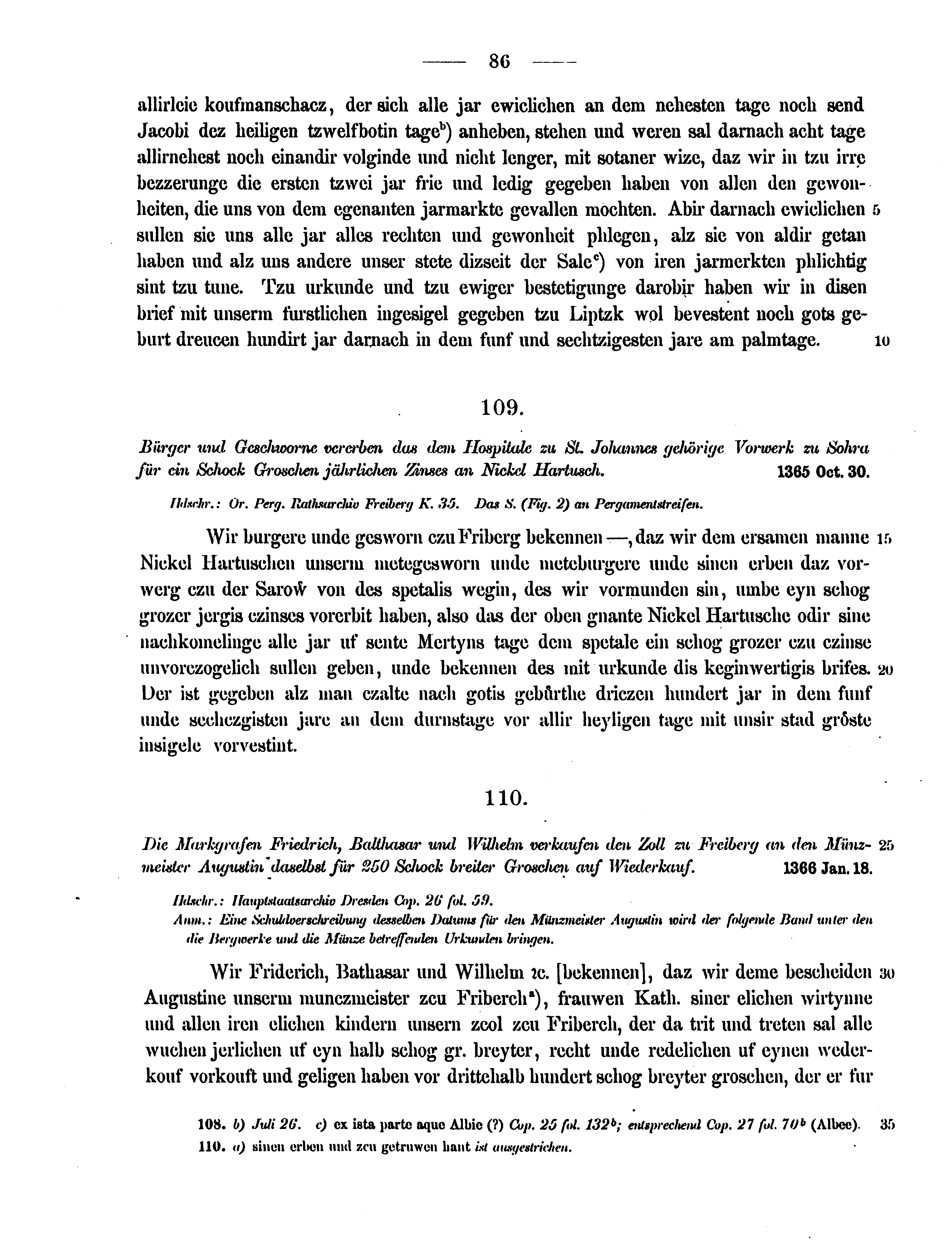 Historische Urkunde Seite 86 aus Band cds2_12