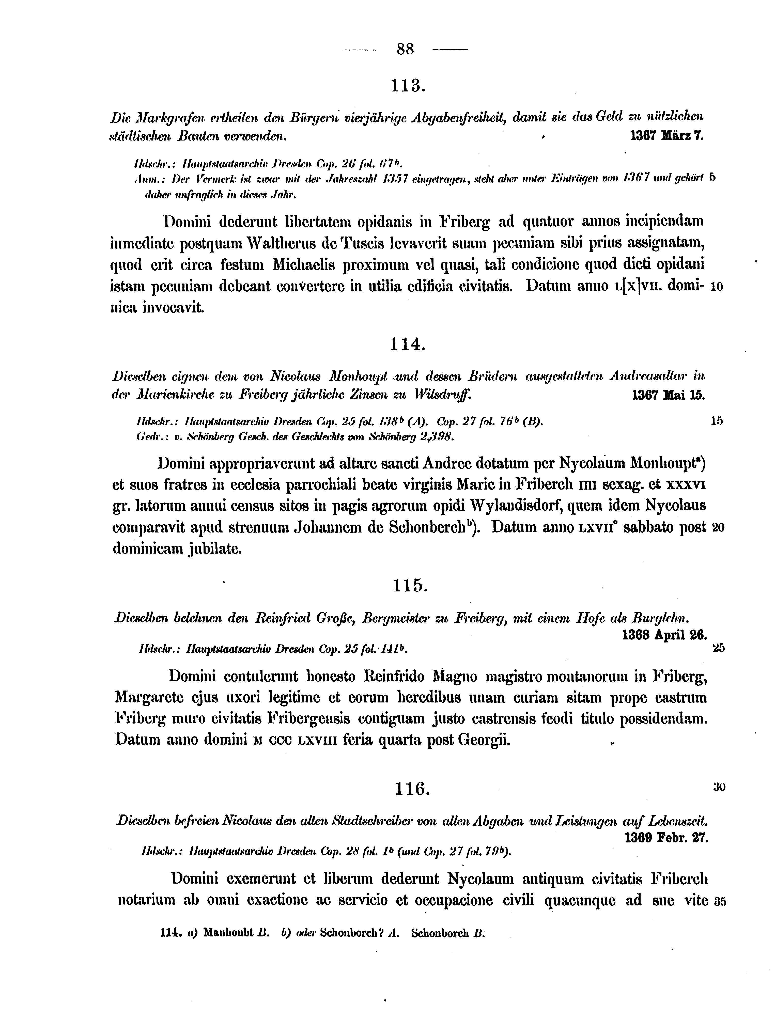 Historische Urkunde Seite 88 aus Band cds2_12