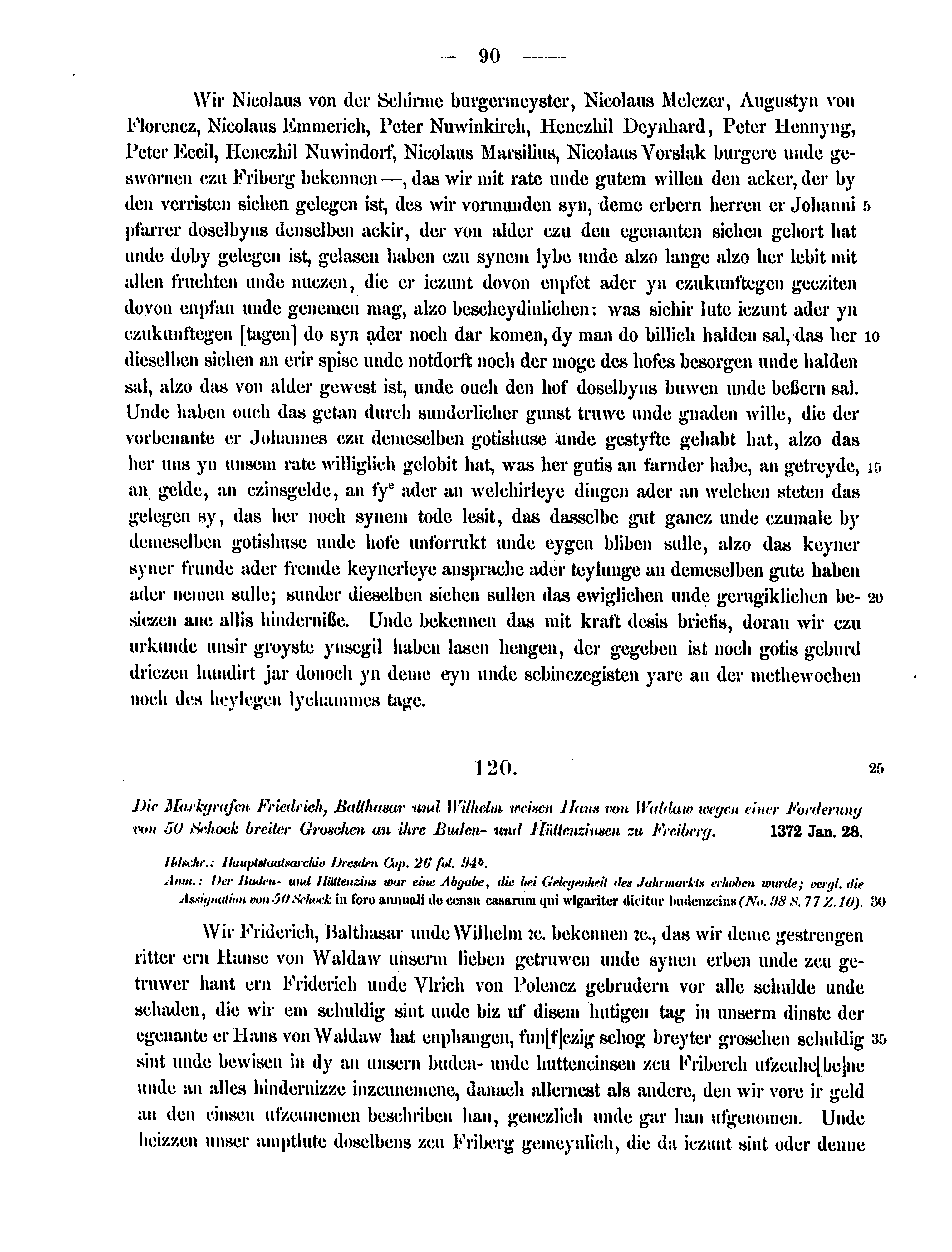 Historische Urkunde Seite 90 aus Band cds2_12