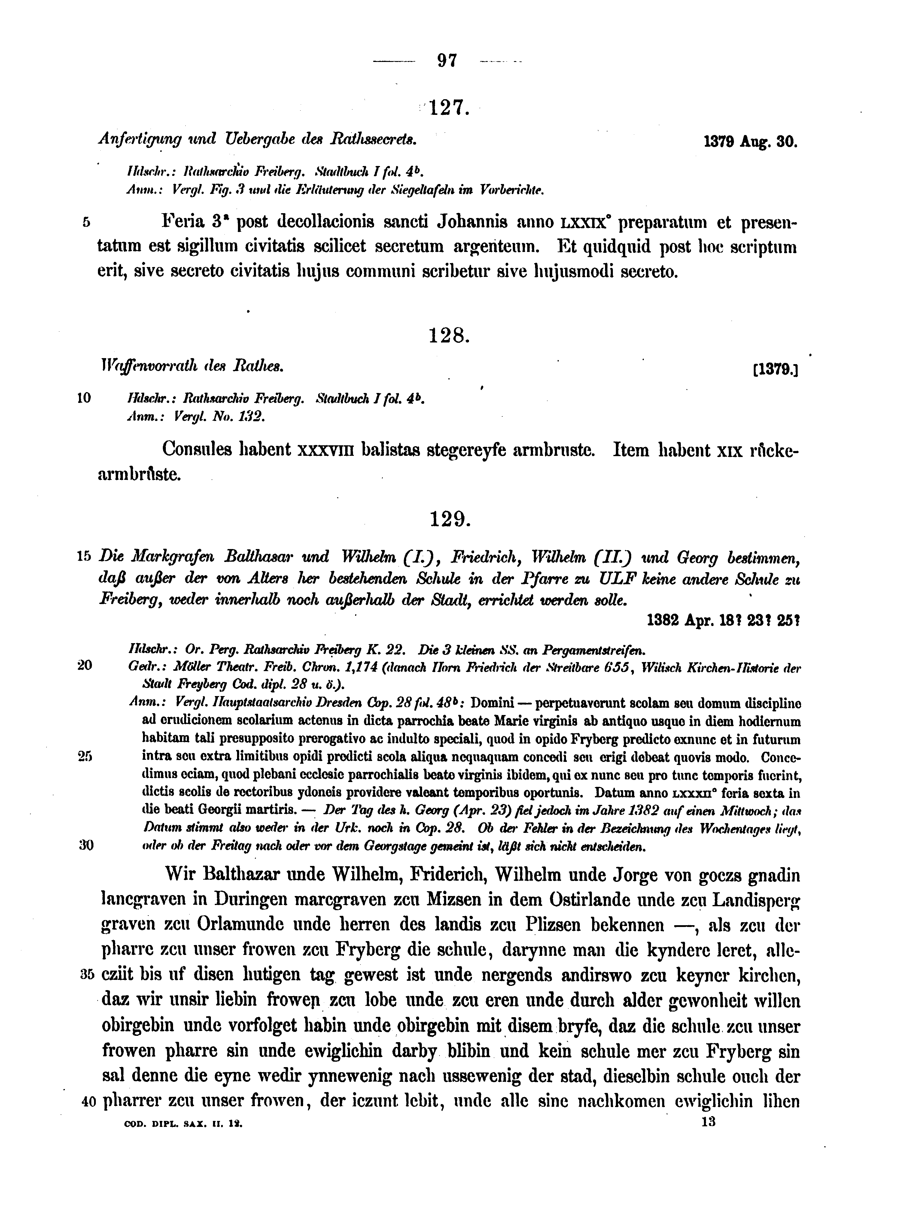 Historische Urkunde Seite 97 aus Band cds2_12