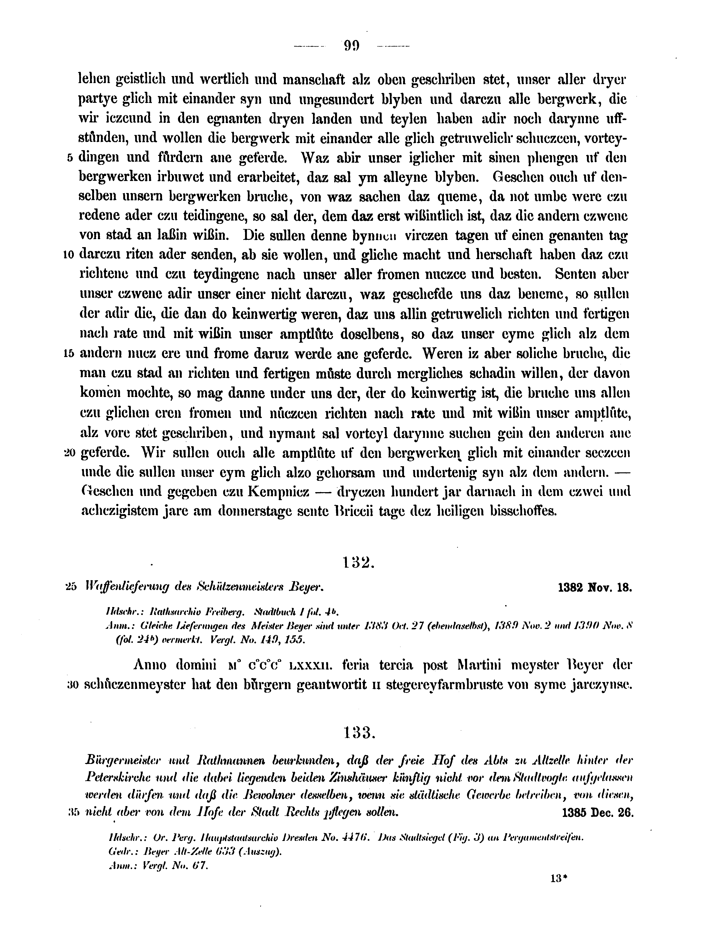 Historische Urkunde Seite 99 aus Band cds2_12