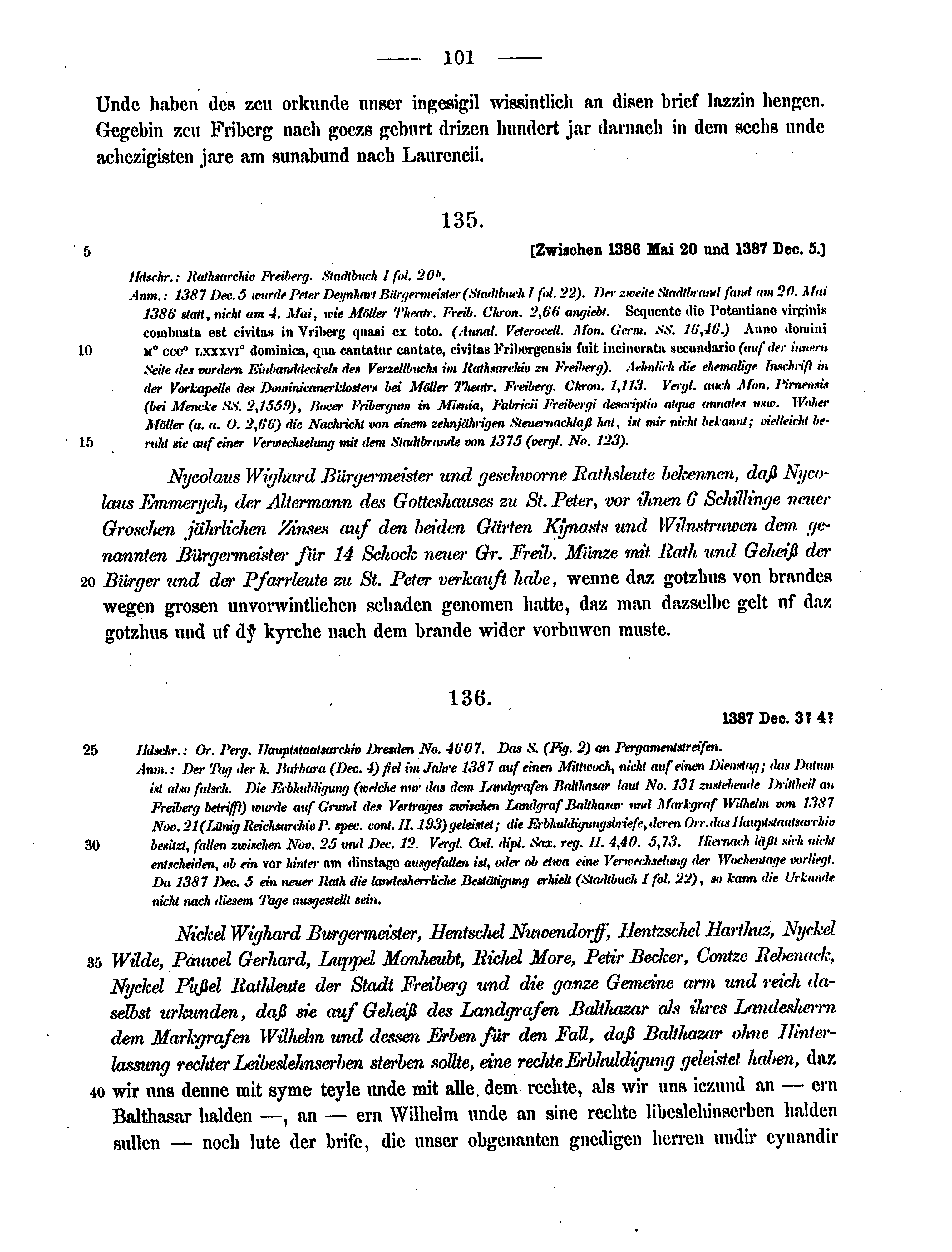 Historische Urkunde Seite 101 aus Band cds2_12