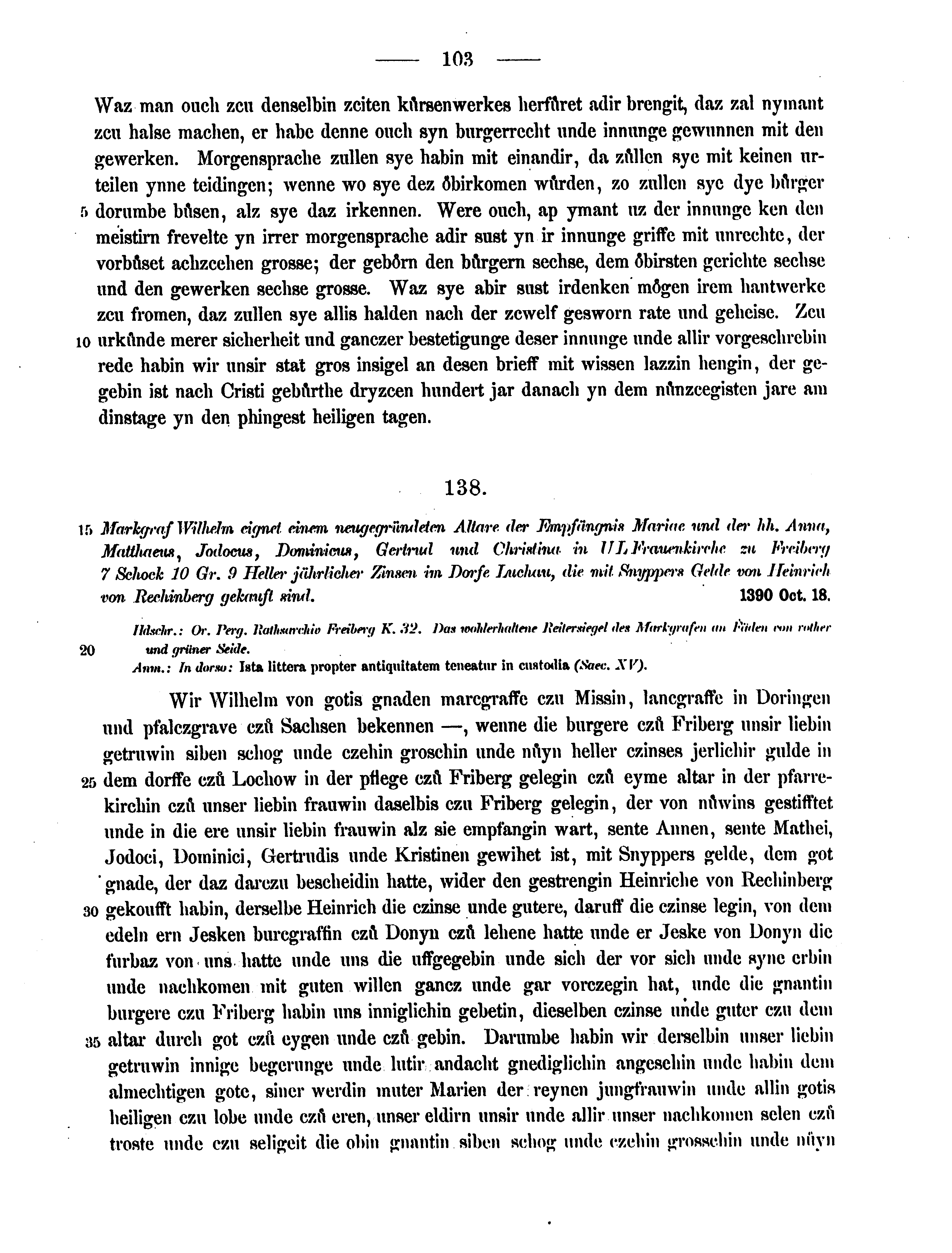 Historische Urkunde Seite 103 aus Band cds2_12