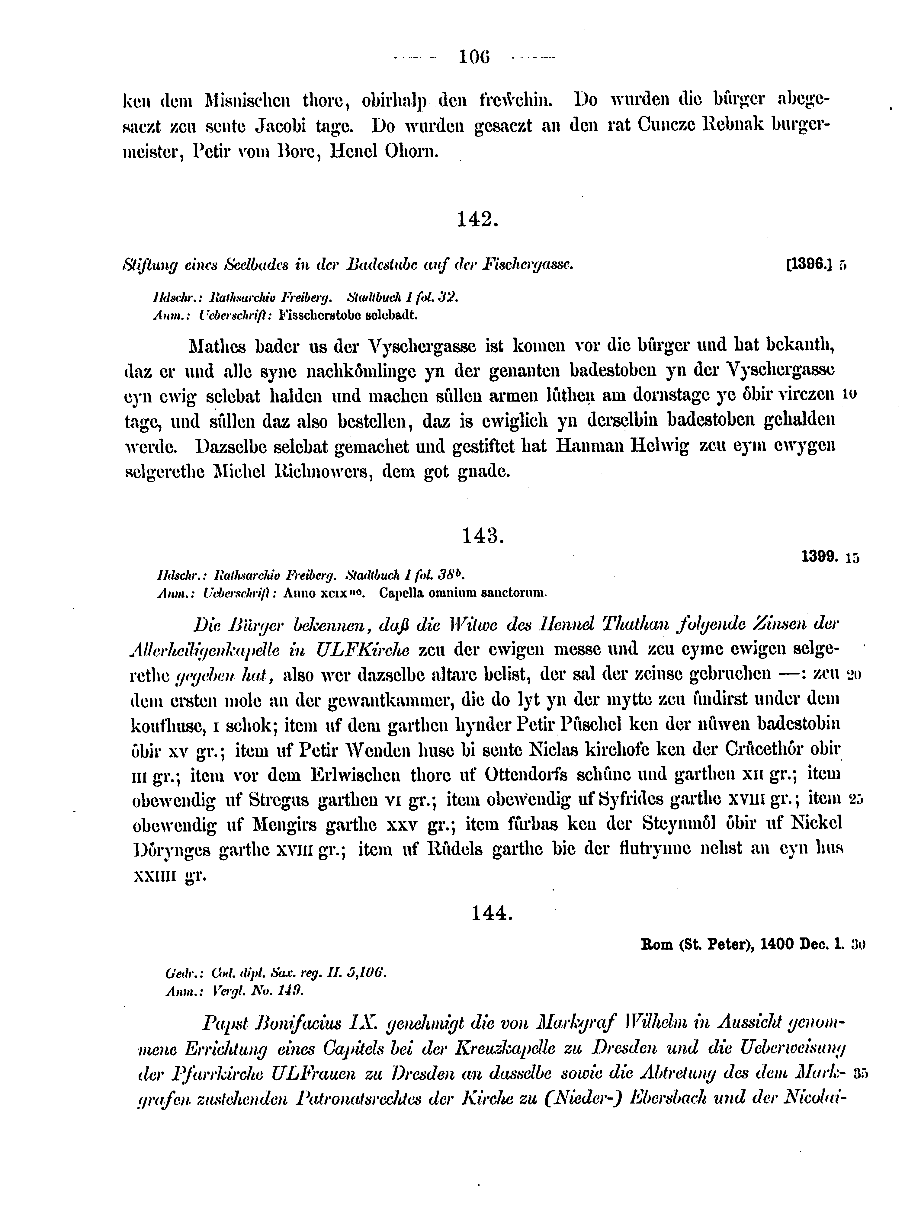 Historische Urkunde Seite 106 aus Band cds2_12