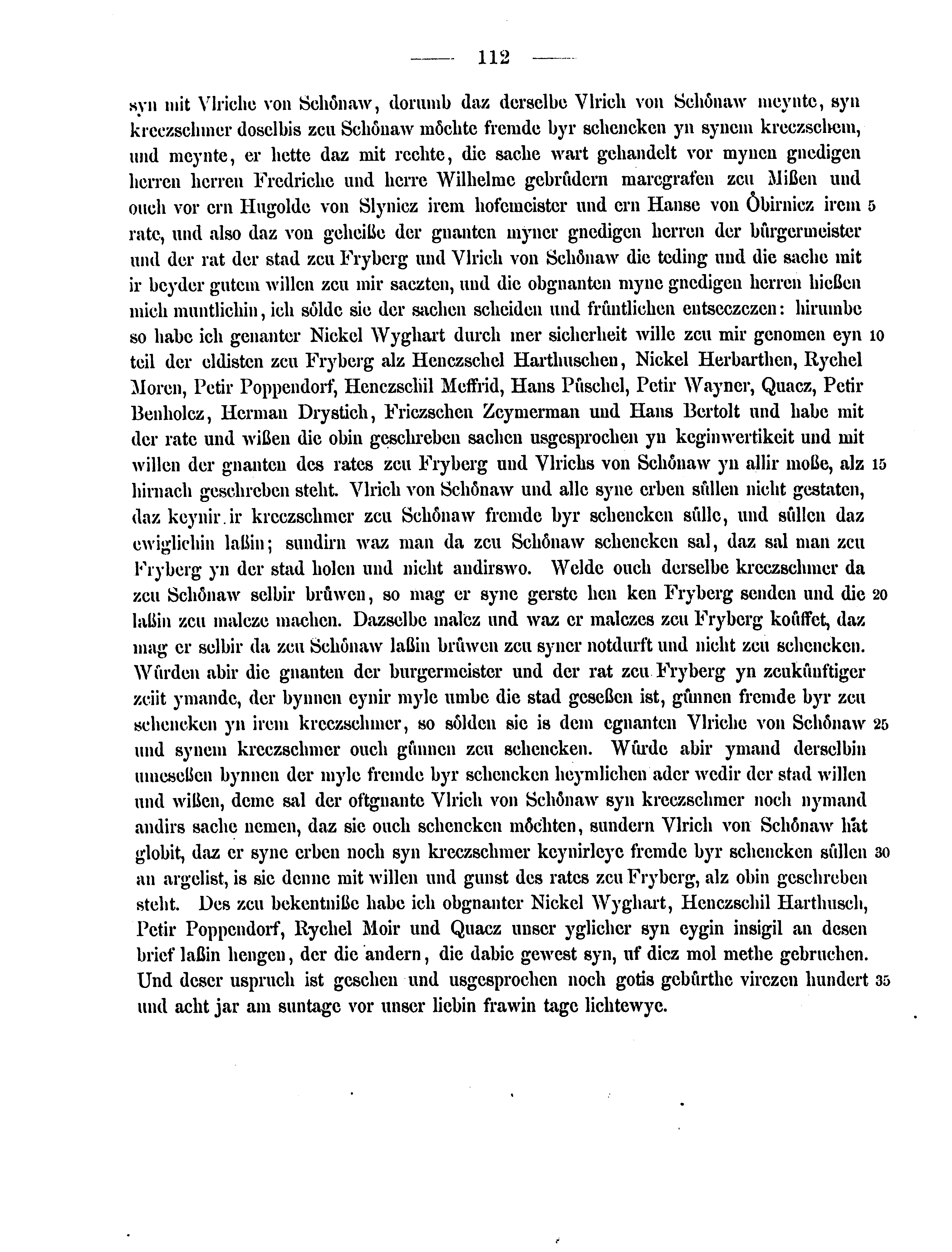 Historische Urkunde Seite 112 aus Band cds2_12