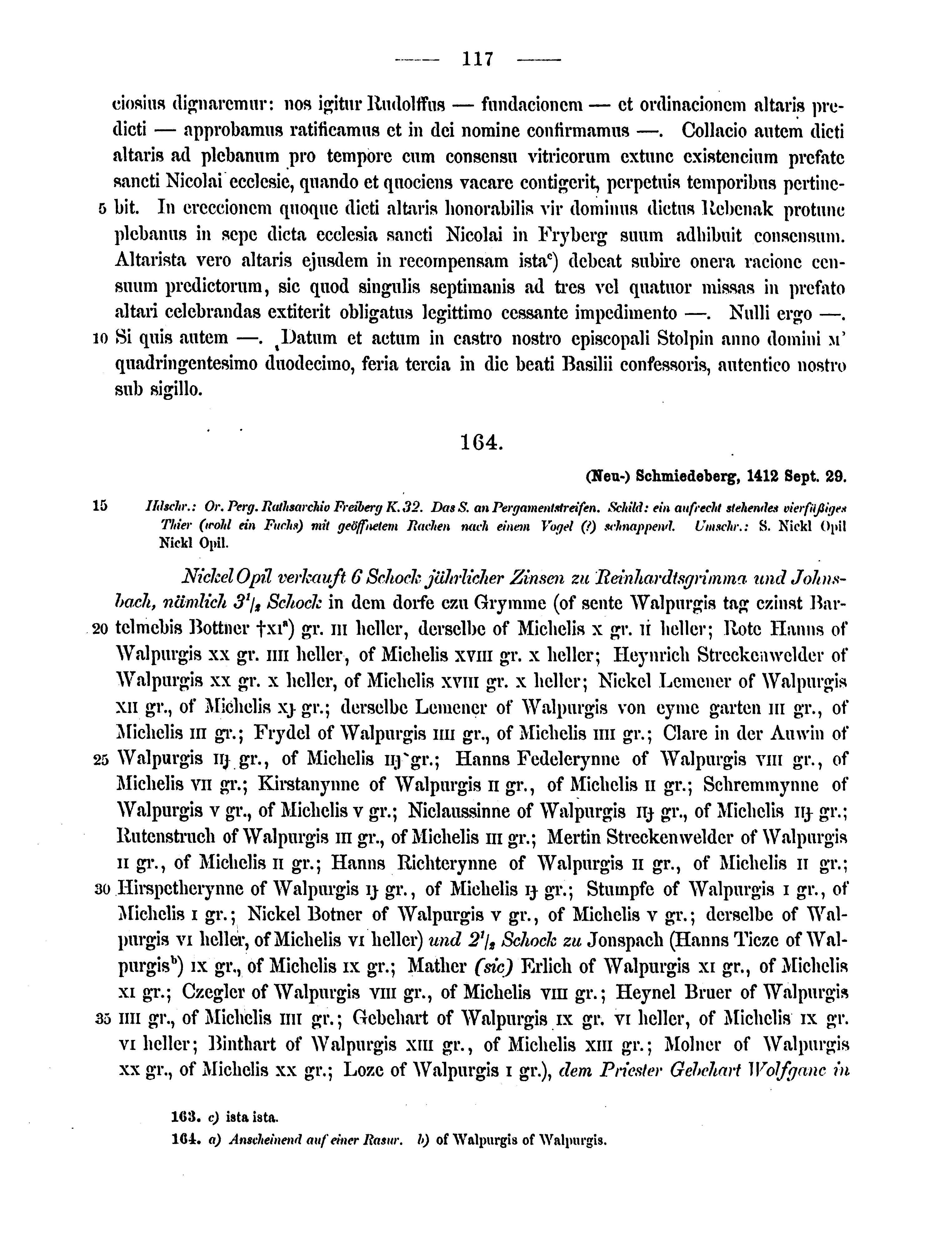 Historische Urkunde Seite 117 aus Band cds2_12