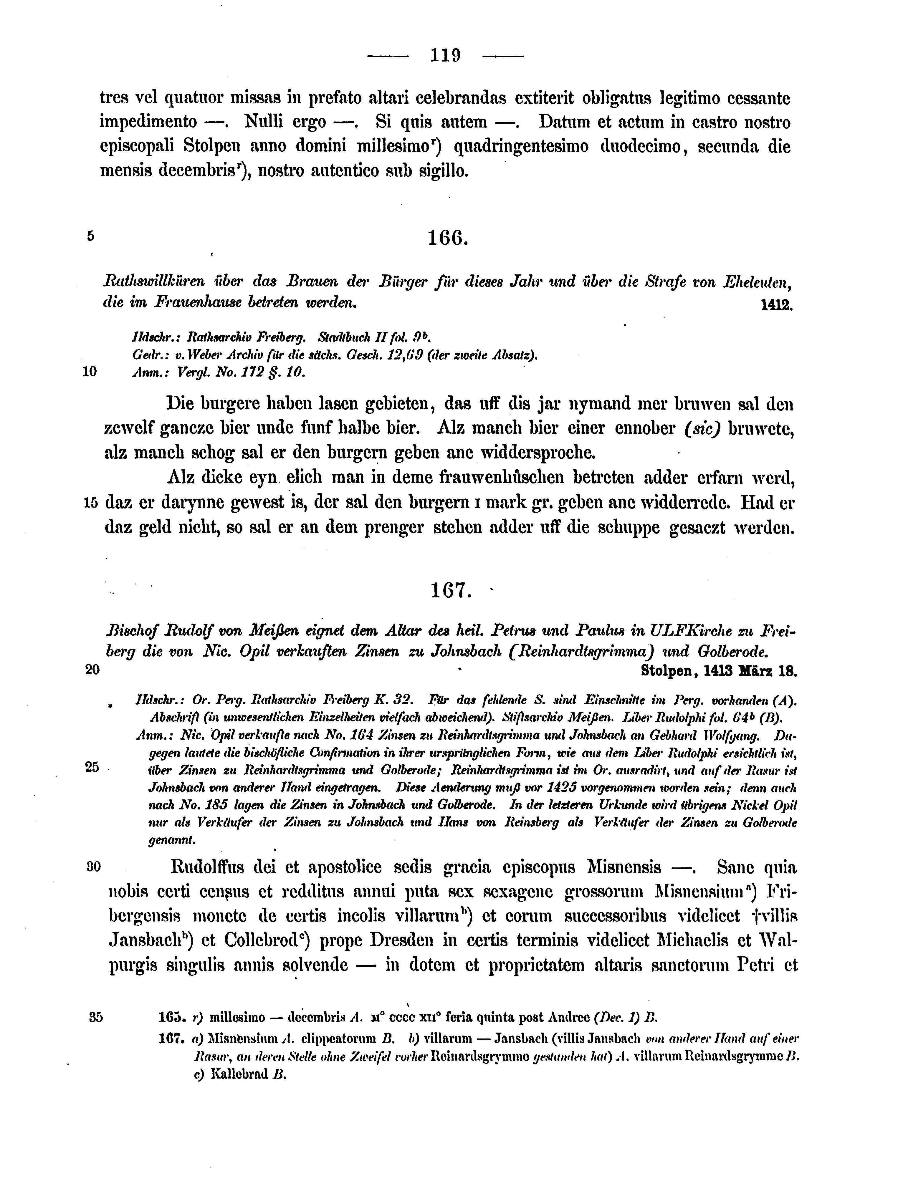 Historische Urkunde Seite 119 aus Band cds2_12