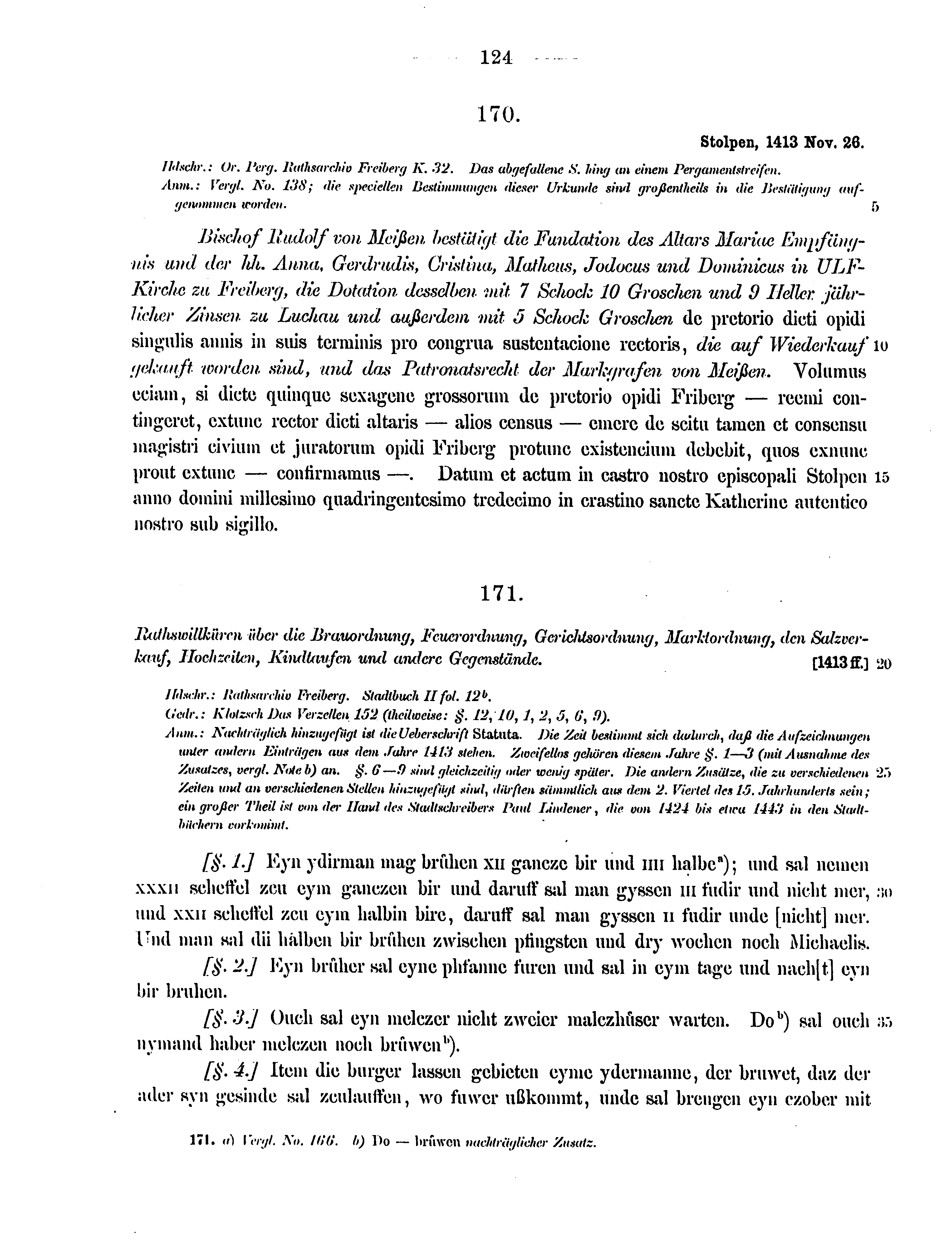 Historische Urkunde Seite 124 aus Band cds2_12