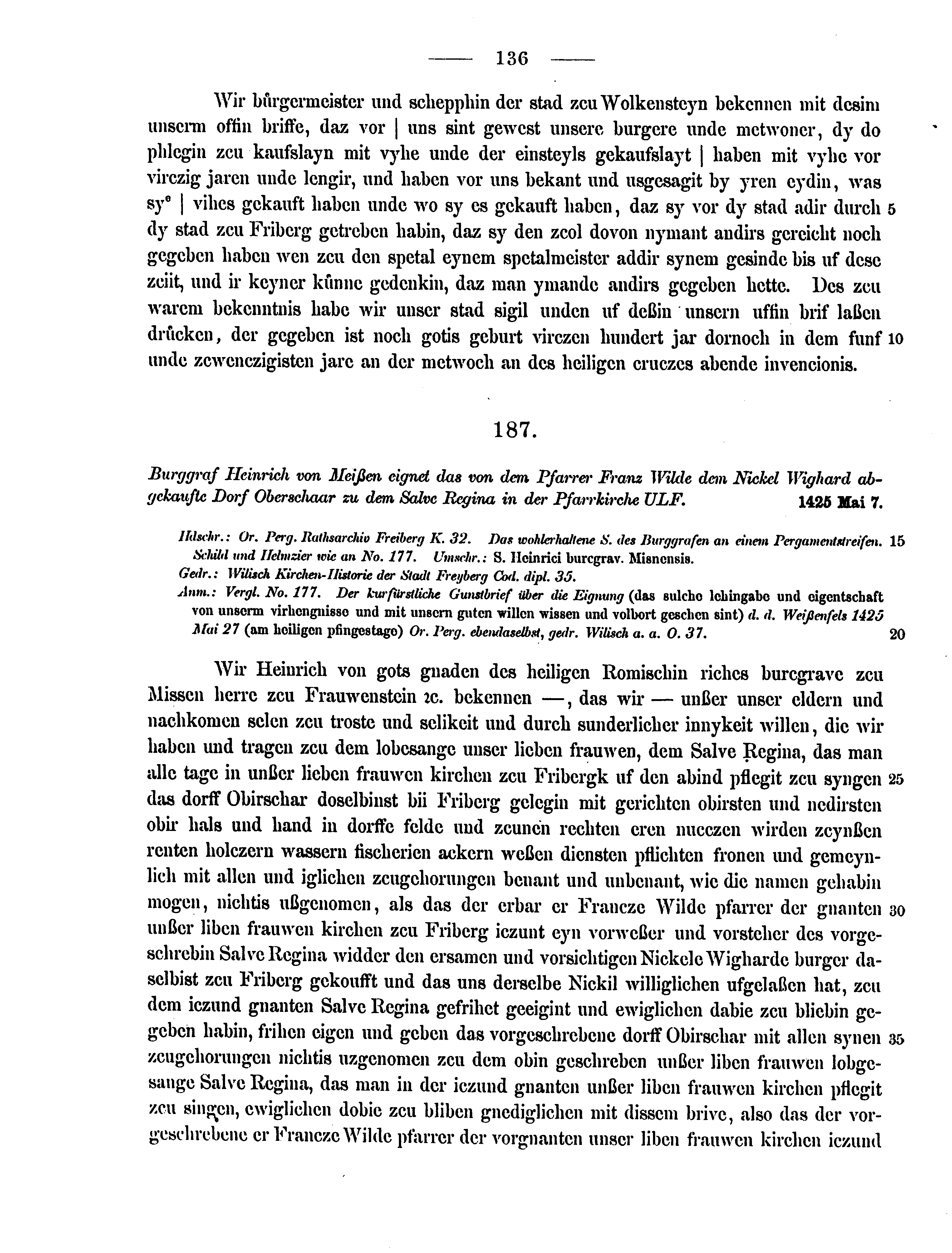 Historische Urkunde Seite 136 aus Band cds2_12
