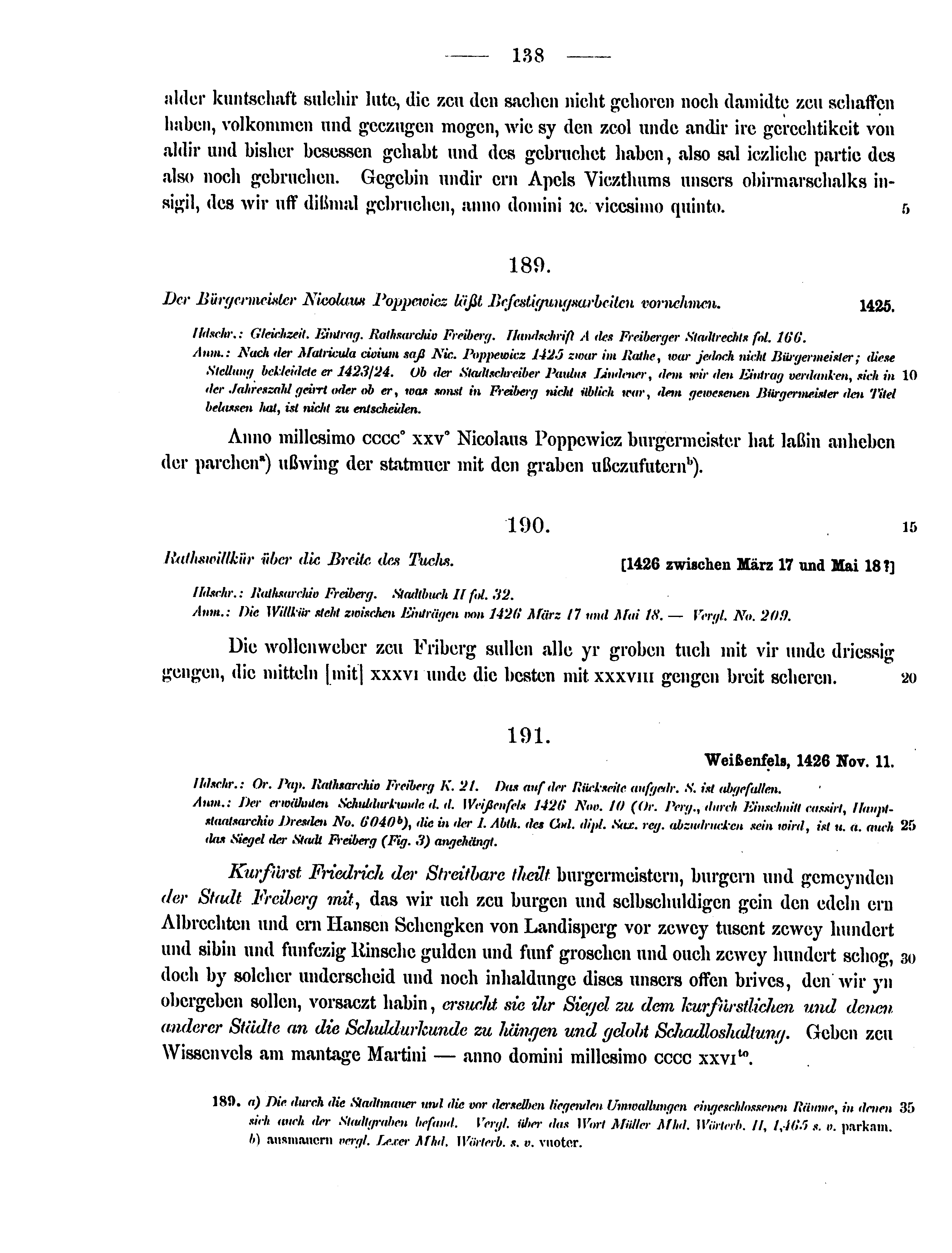 Historische Urkunde Seite 138 aus Band cds2_12