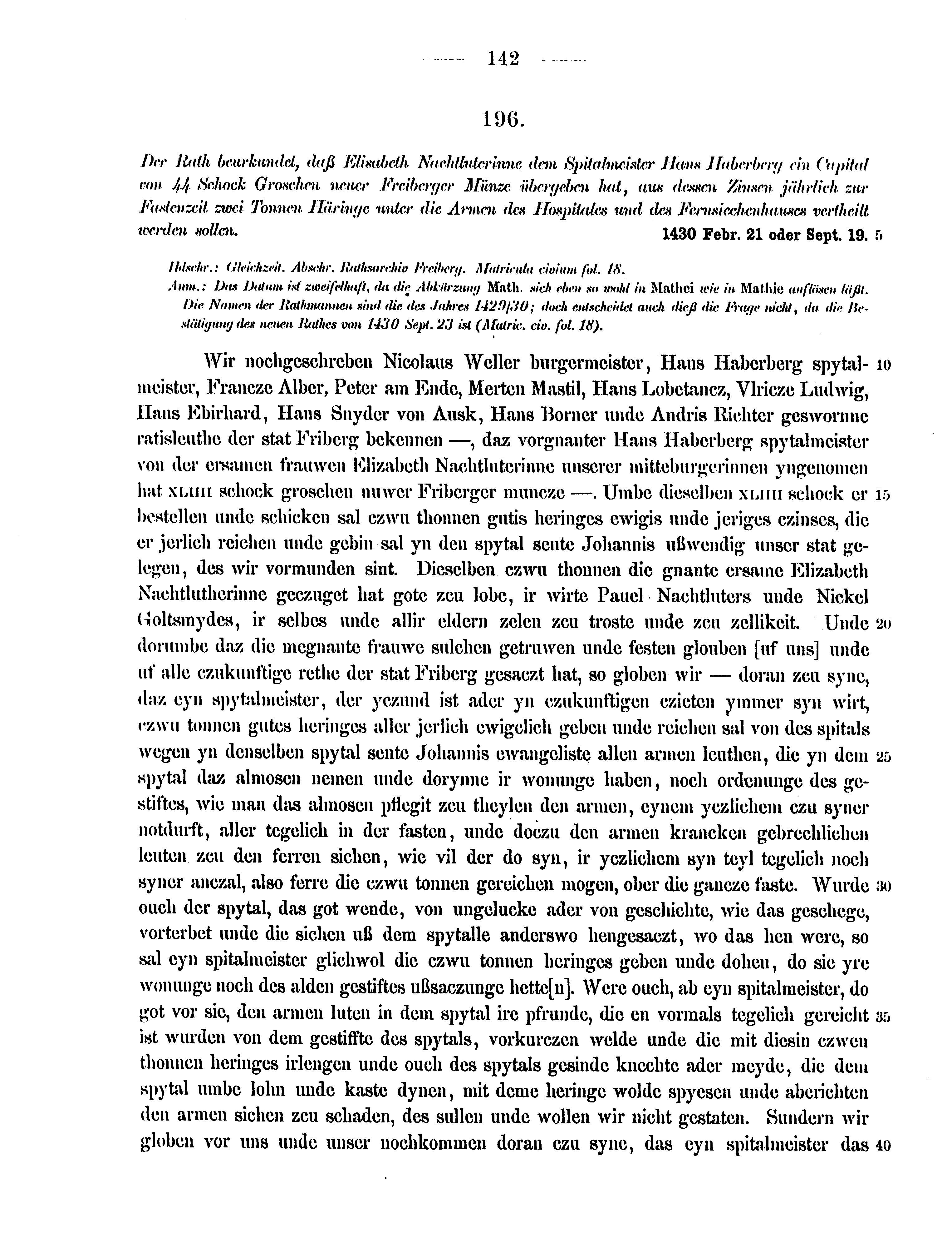 Historische Urkunde Seite 142 aus Band cds2_12