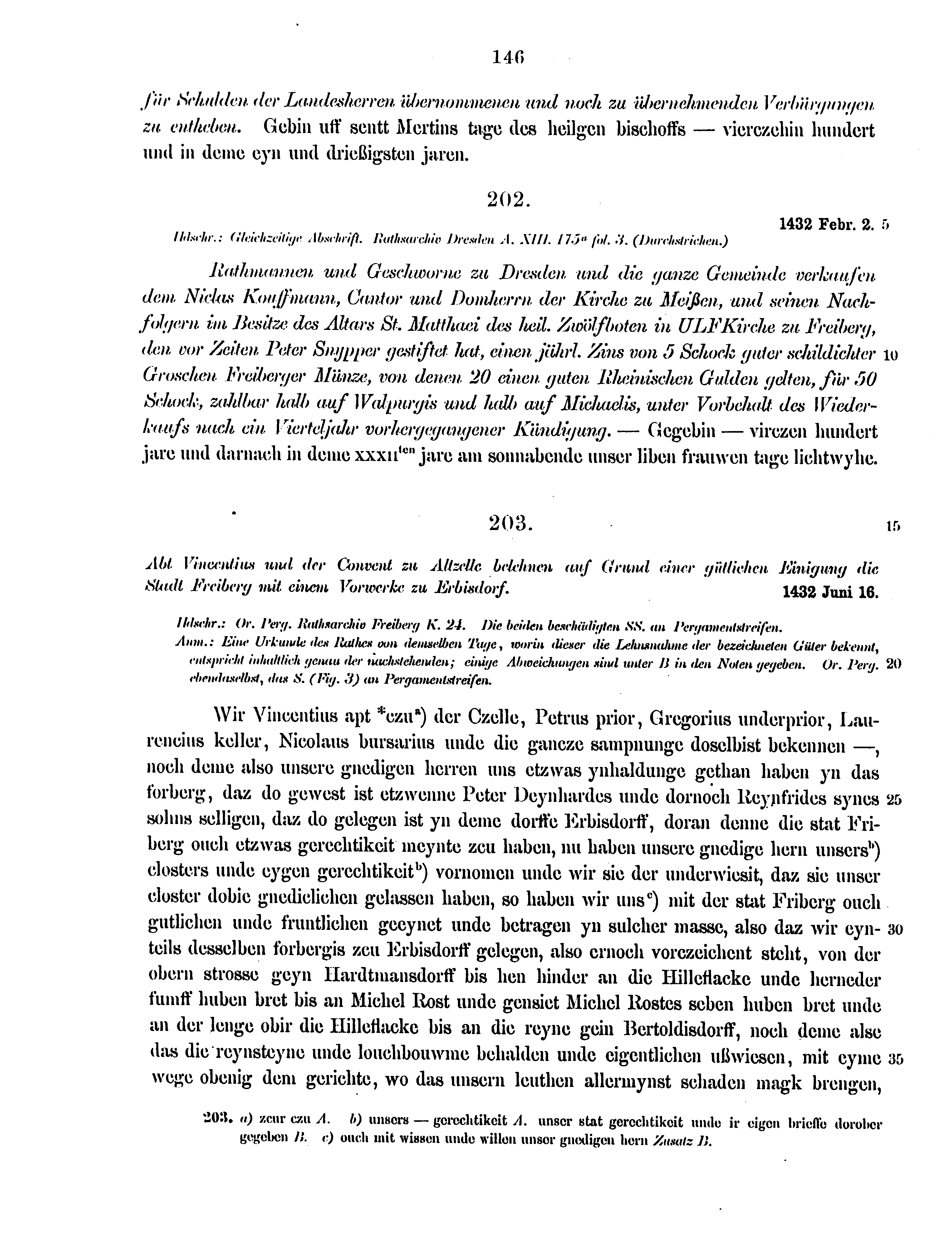 Historische Urkunde Seite 146 aus Band cds2_12