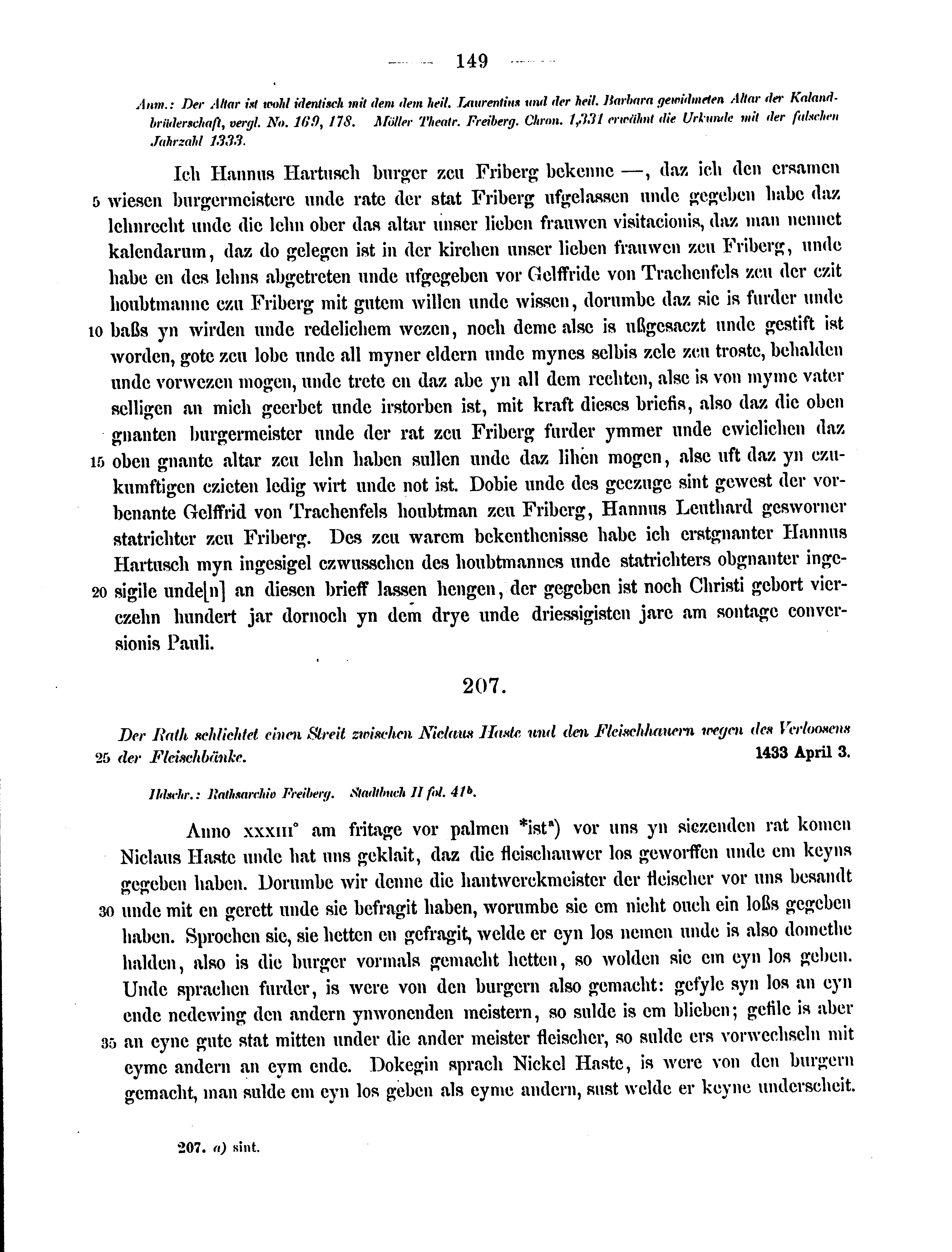 Historische Urkunde Seite 149 aus Band cds2_12