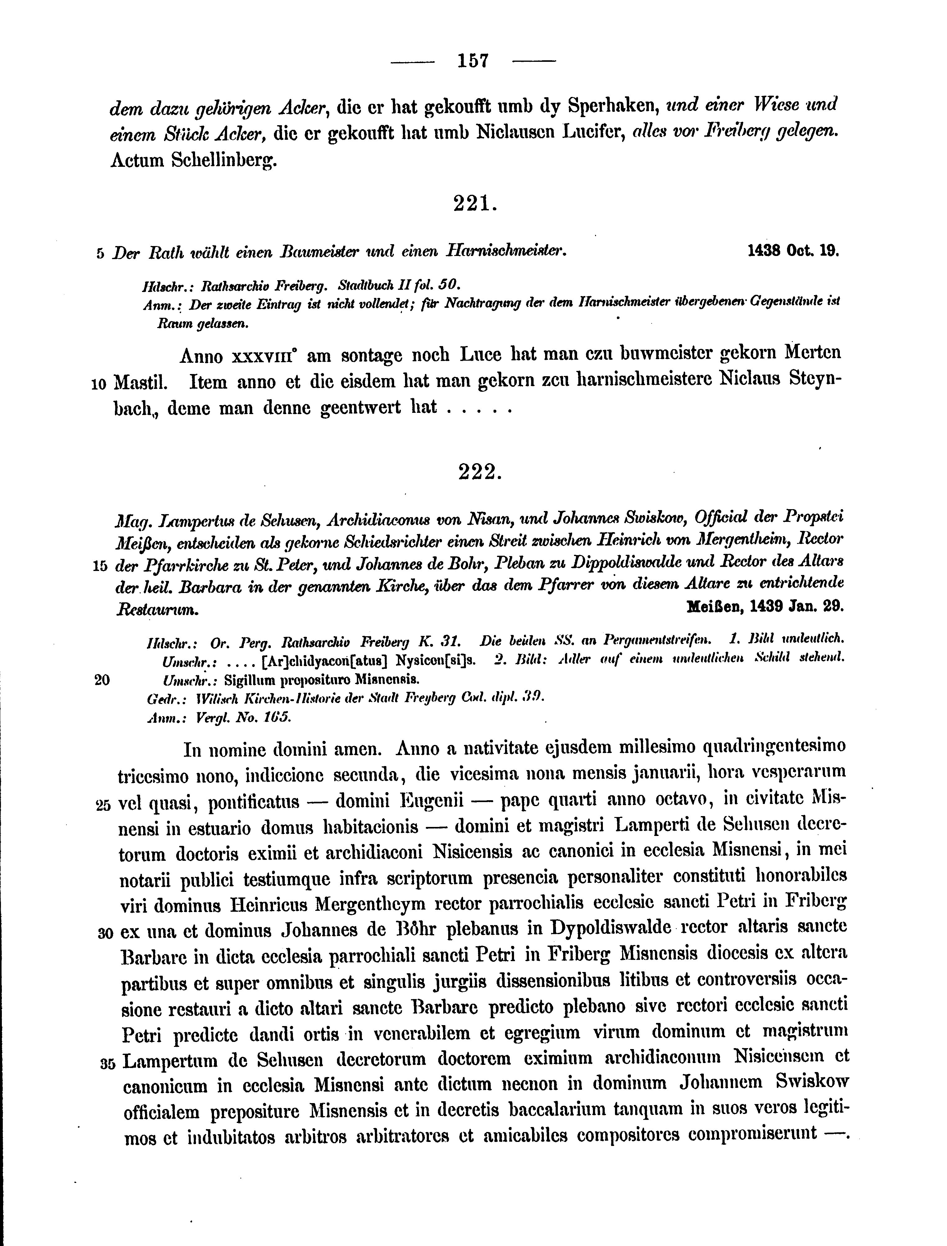 Historische Urkunde Seite 157 aus Band cds2_12