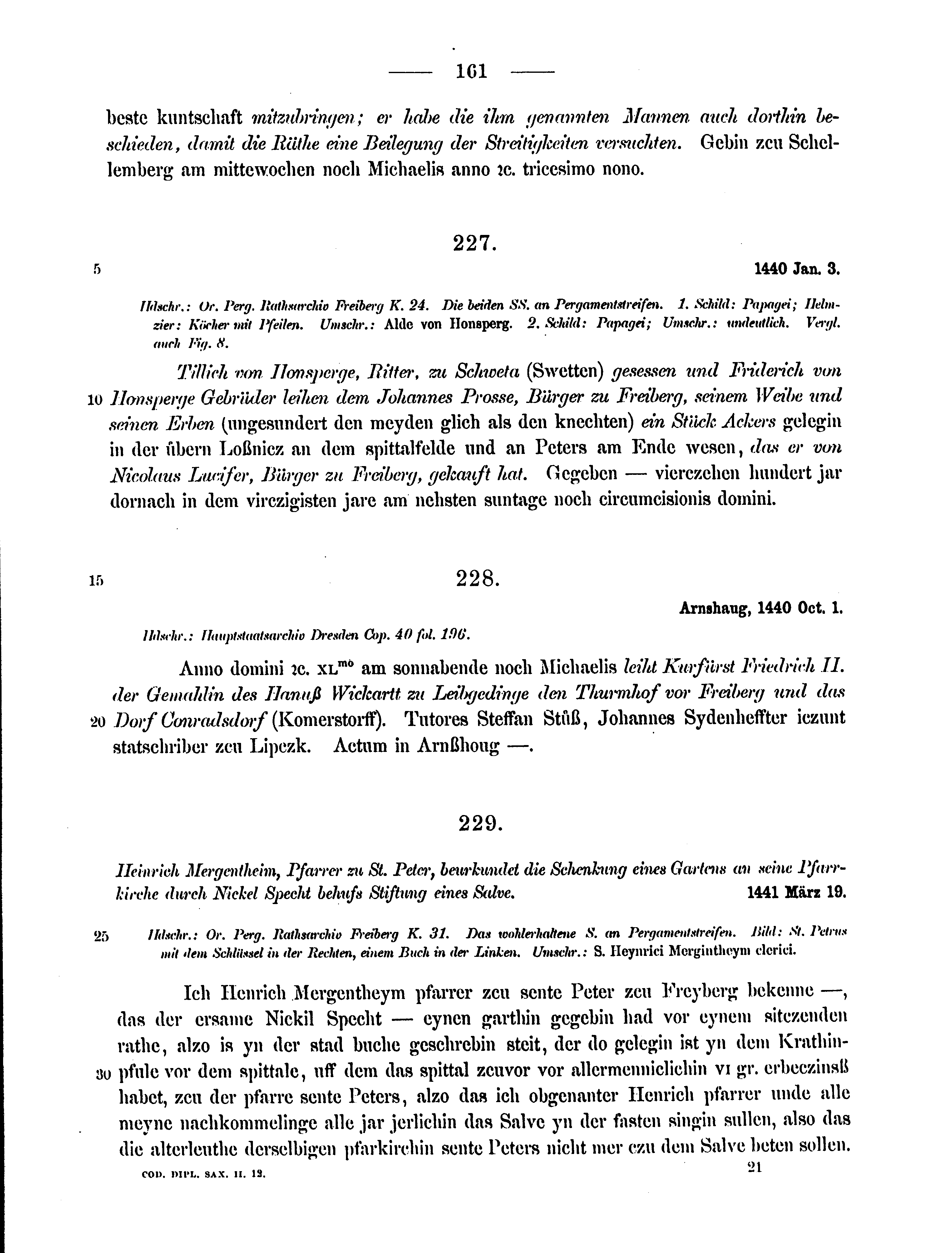 Historische Urkunde Seite 161 aus Band cds2_12