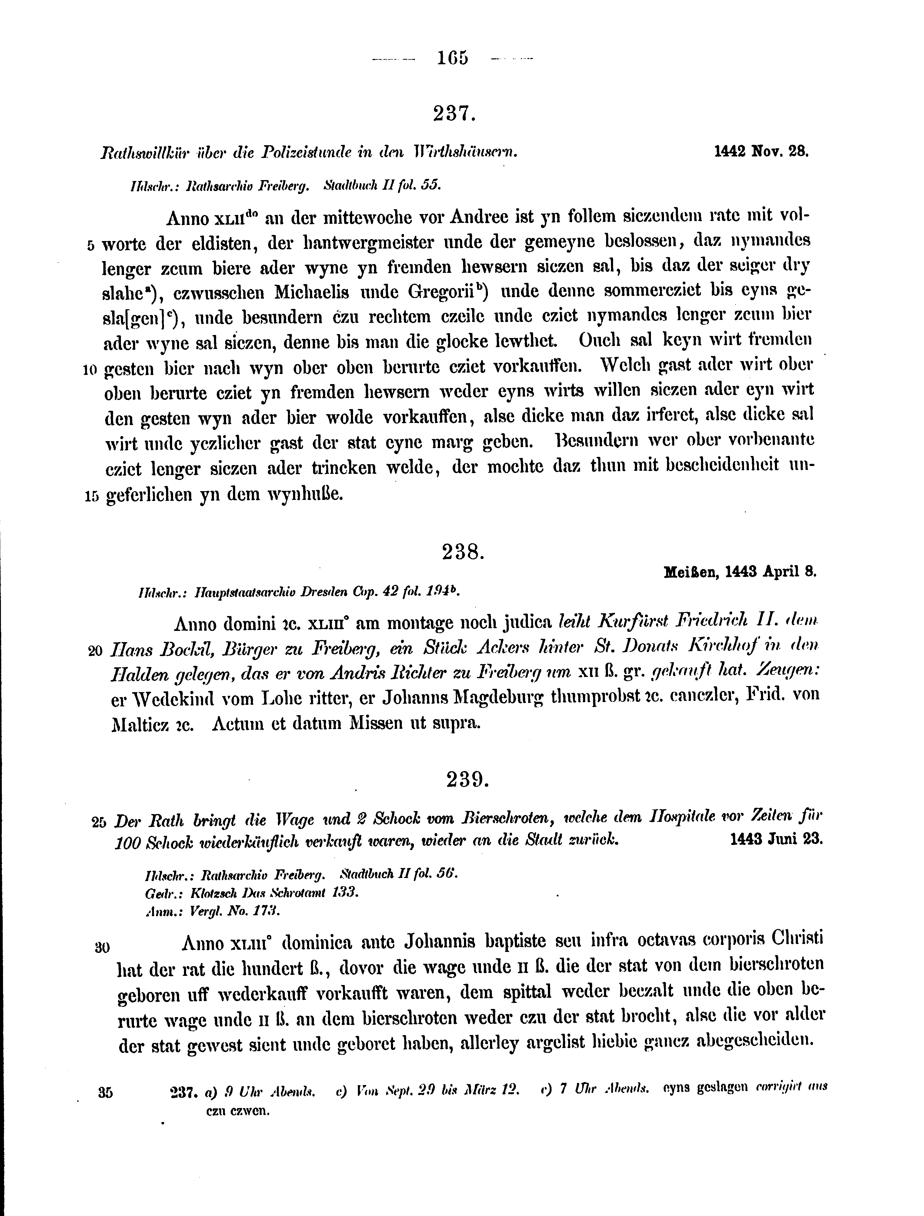 Historische Urkunde Seite 165 aus Band cds2_12